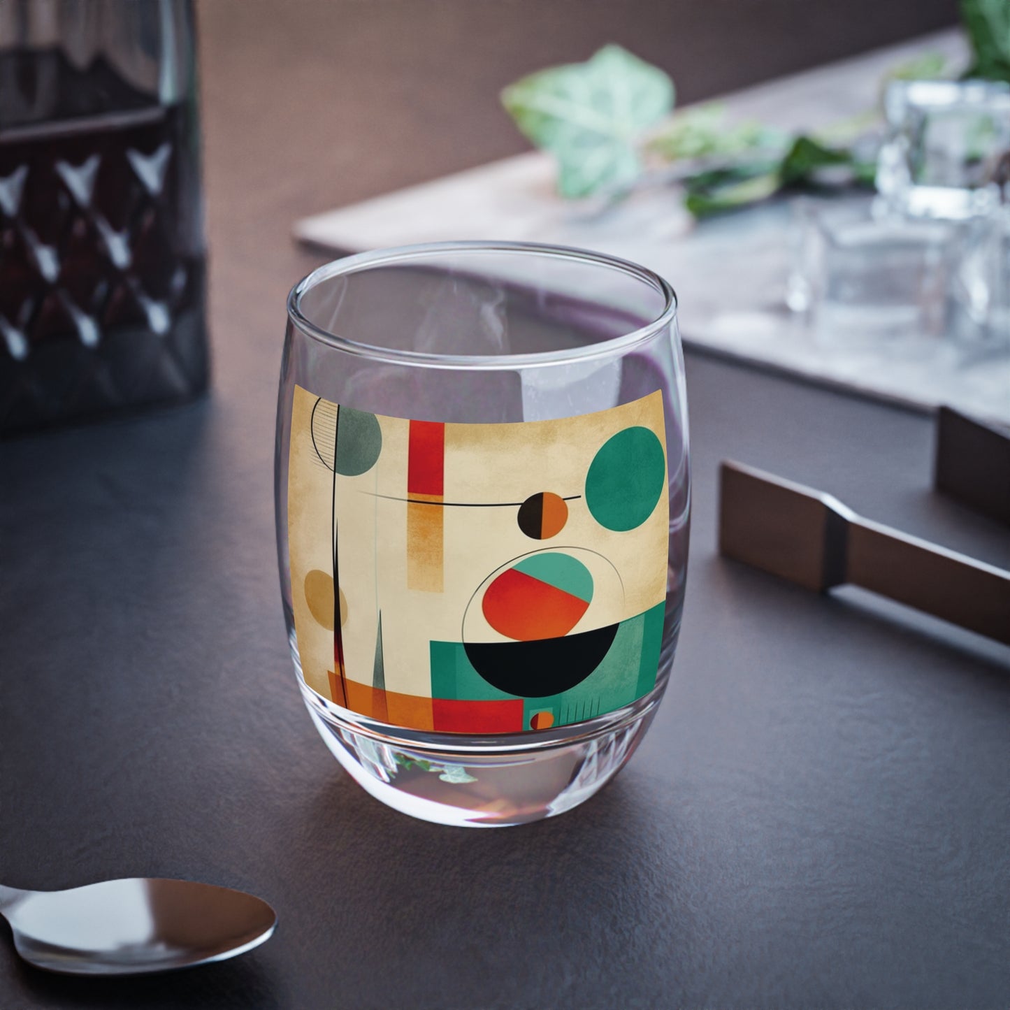 Modern Geometric Simplicity: Minimalist Whiskey Glass for Contemporary Home Decor
