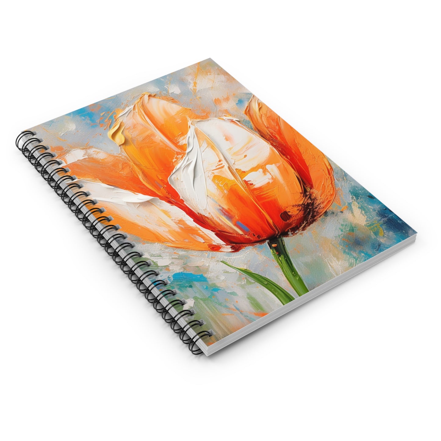 Spiral Notebook with Vibrant Orange Tulip: Embrace the Beauty of Nature