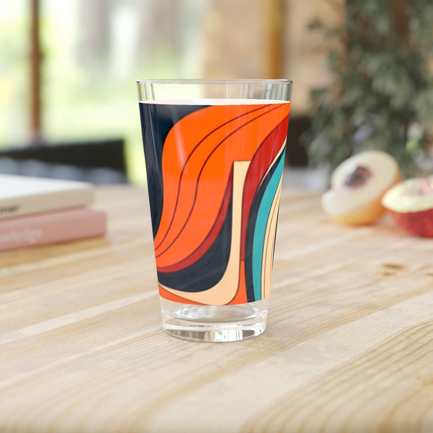 Midcentury Abstractions: Abstract-Inspired Pint Glass for Atomic Age Design