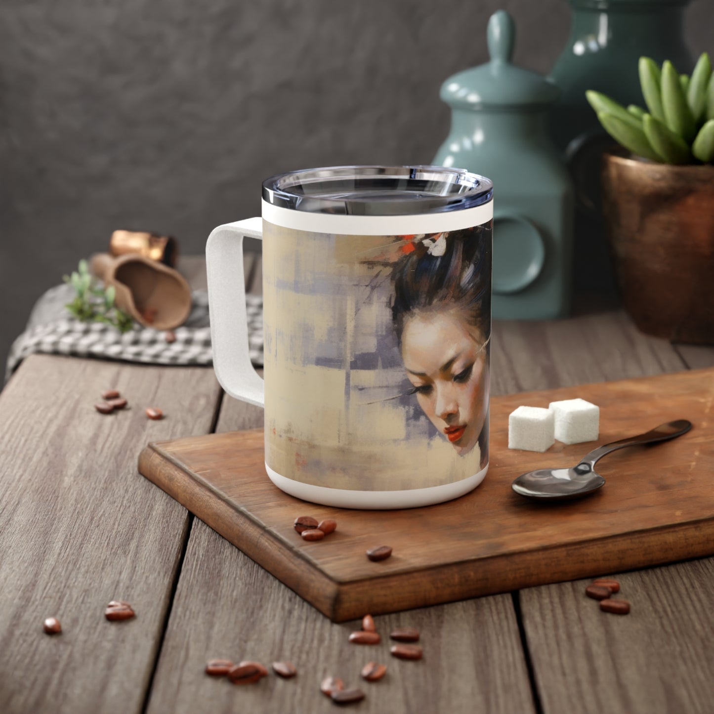 Geisha-Inspired Abstract Elegance: Unleash Your Creativity