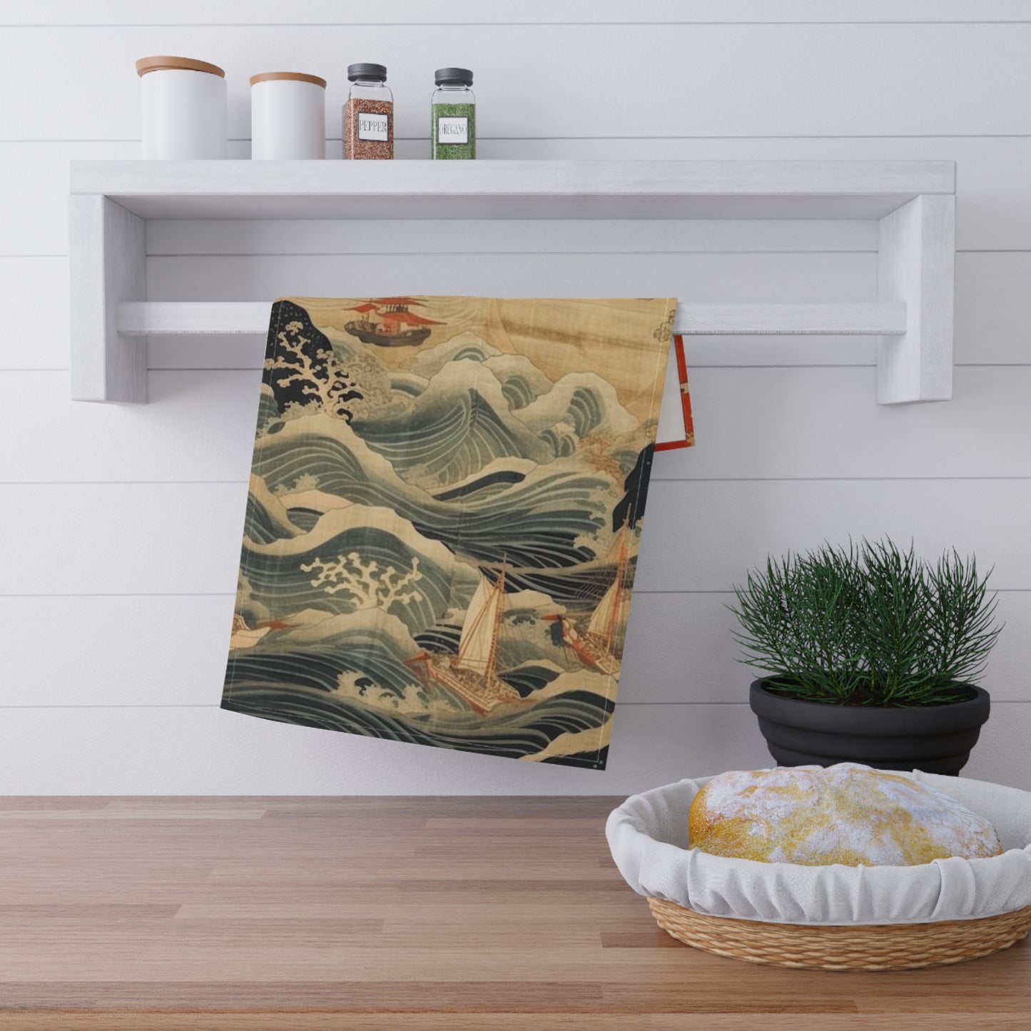 Artistic Fusion - Where Japanese Tapestry Meets the Perfect Kitchen Towel