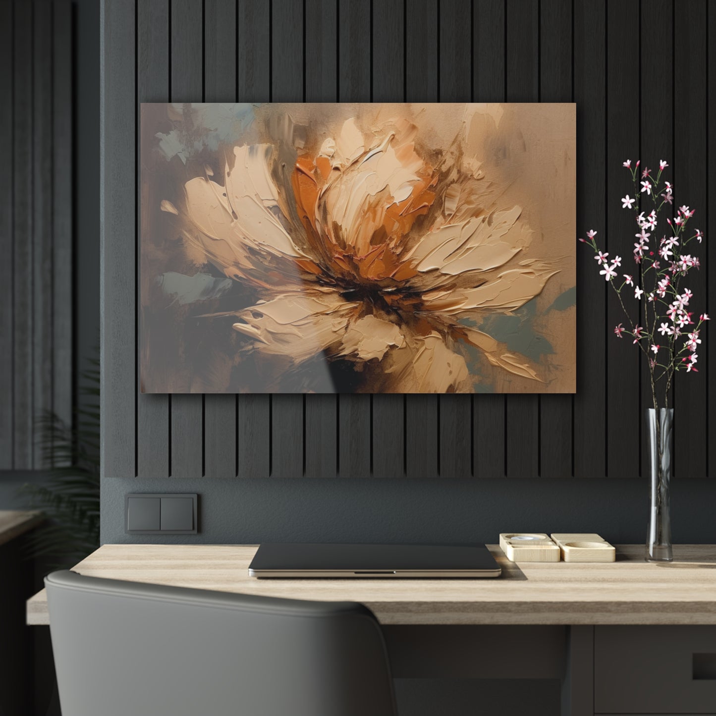 Artistic Fusion: Acrylic Prints Infused with Tan Hua-Inspired Abstract Art