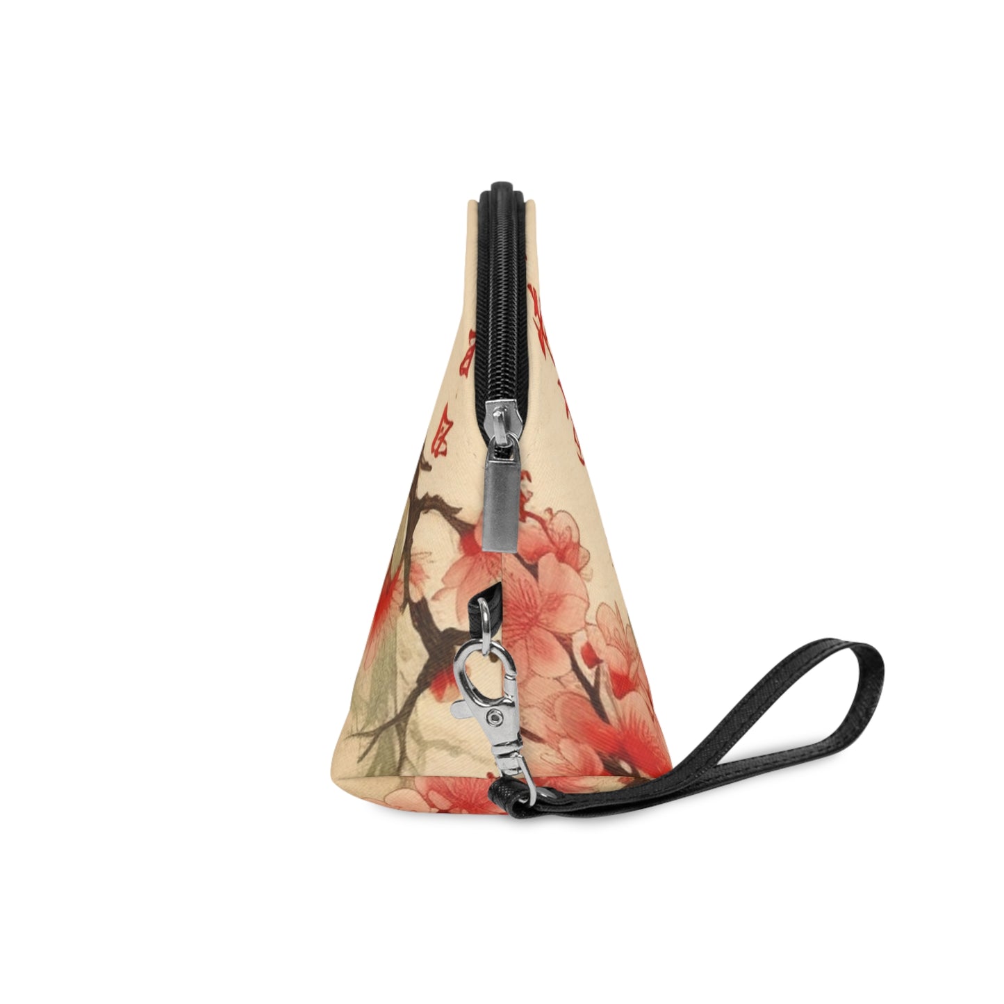 Whimsical Blossom Dreams: Makeup Bag with Delightful Flower Drawings and Cherry Blossoms