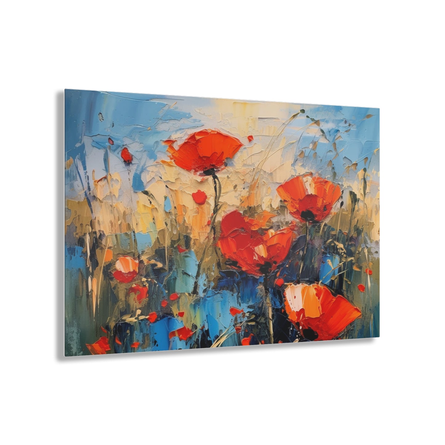 Acrylic Prints Paradise: Abstract Poppy Artwork and Flower Drawings