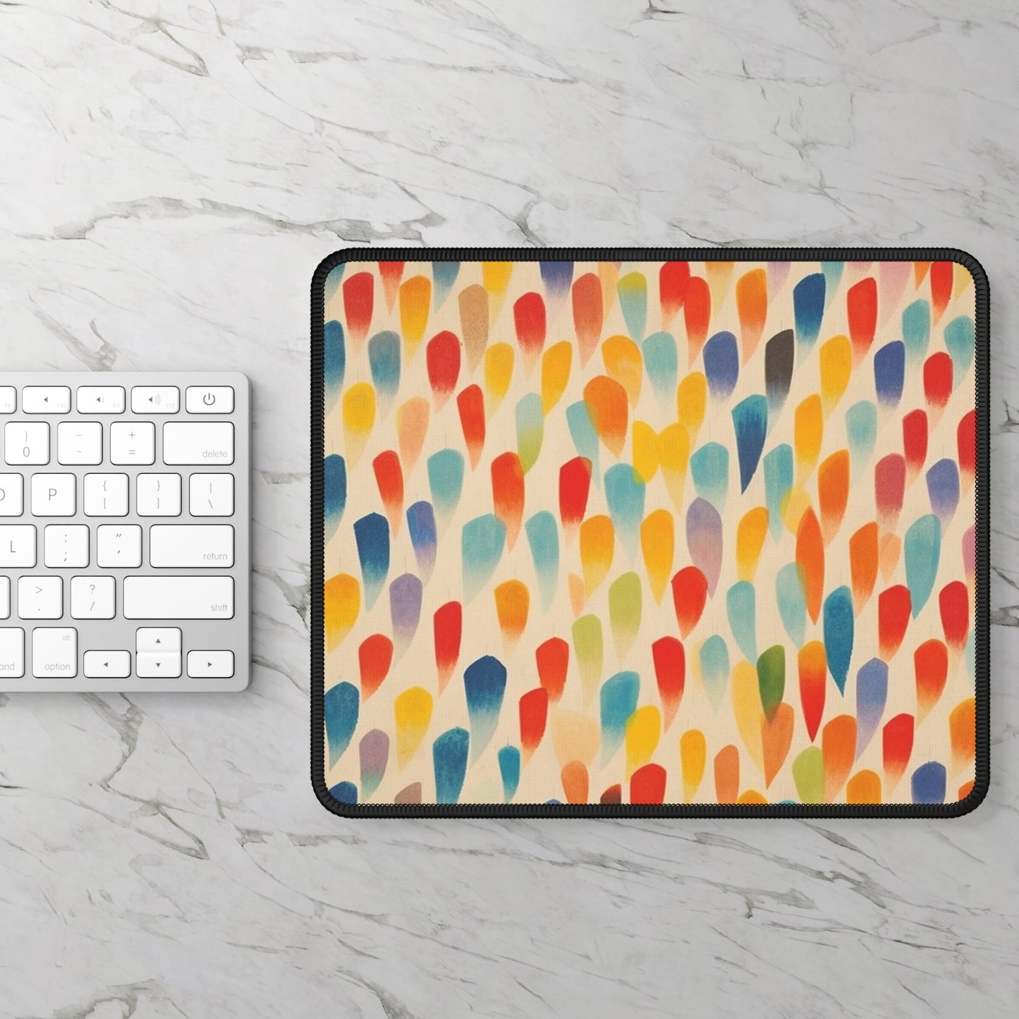 Energetic Brush Strokes: Colored Shapes Gaming Mouse Pad Inspired by Ellsworth Kelly