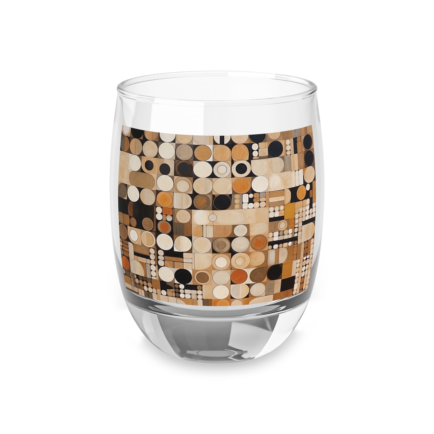 Geometric Serenity Whiskey Glass: A Fusion of Art and Elegance