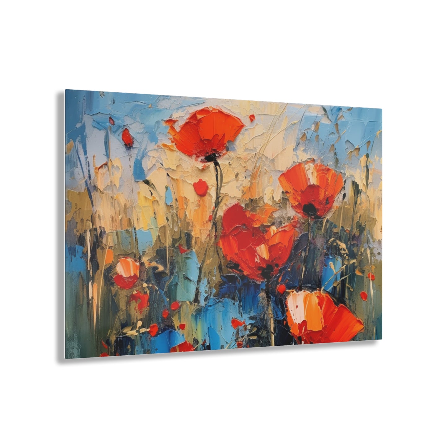 Acrylic Prints Paradise: Abstract Poppy Artwork and Flower Drawings