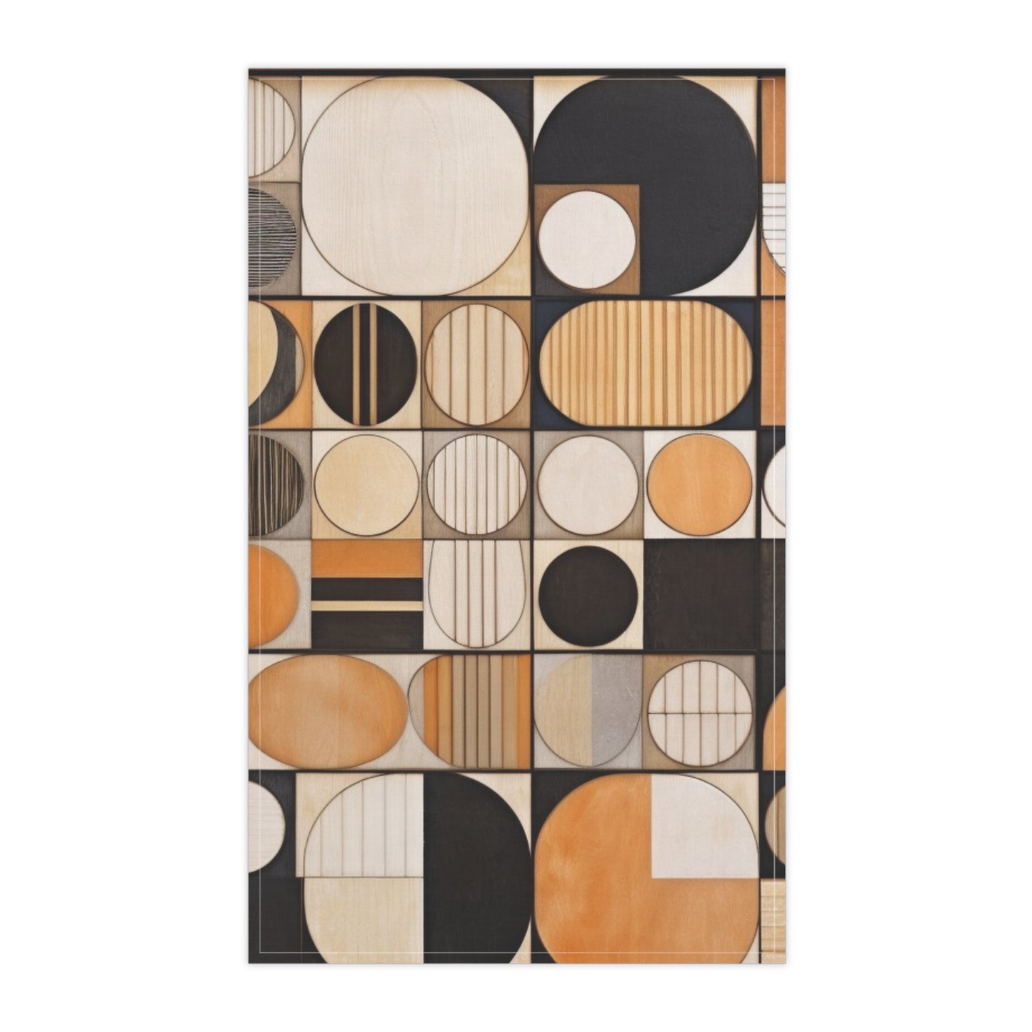 Organic Geometrics: Kitchen Towel Inspired by Earthy Mosaic Art