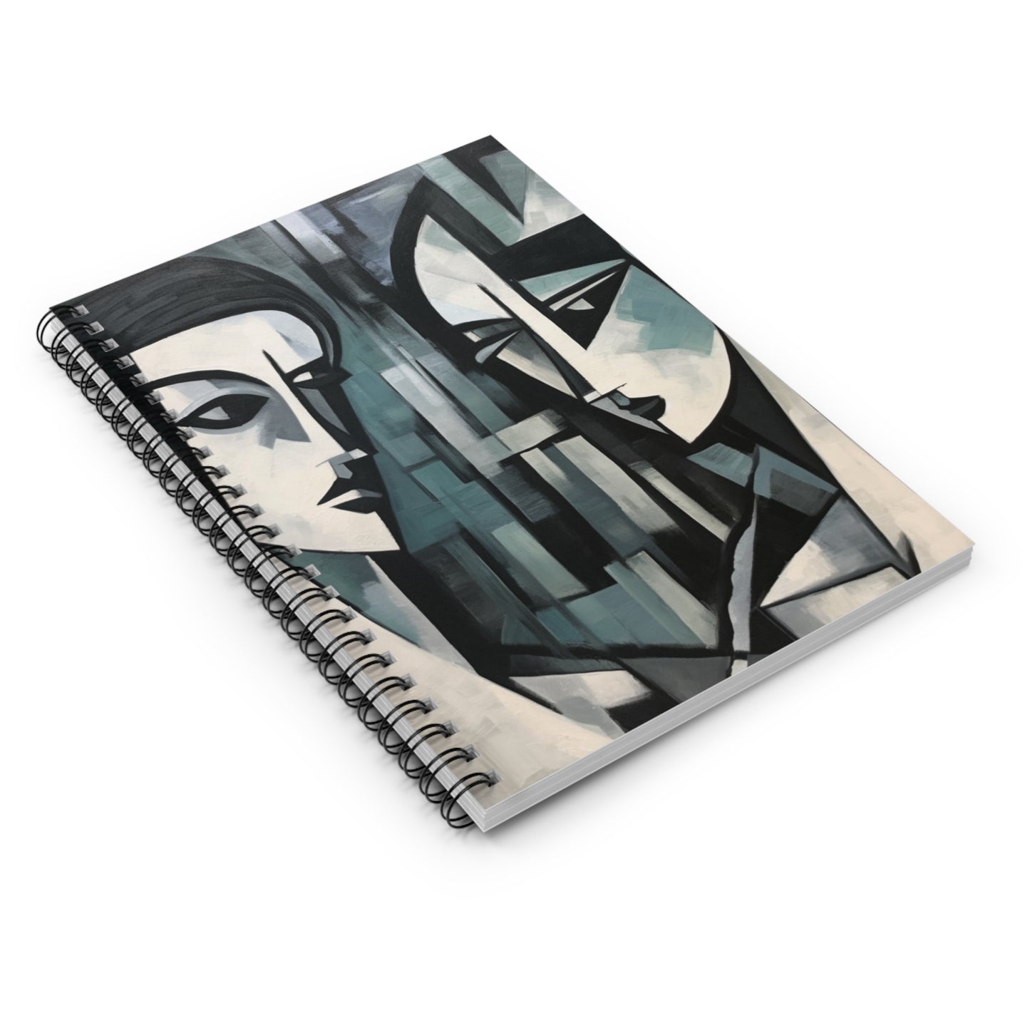 Cubist Woman Brush Strokes Spiral Notebook: Embrace the Abstract Fusion