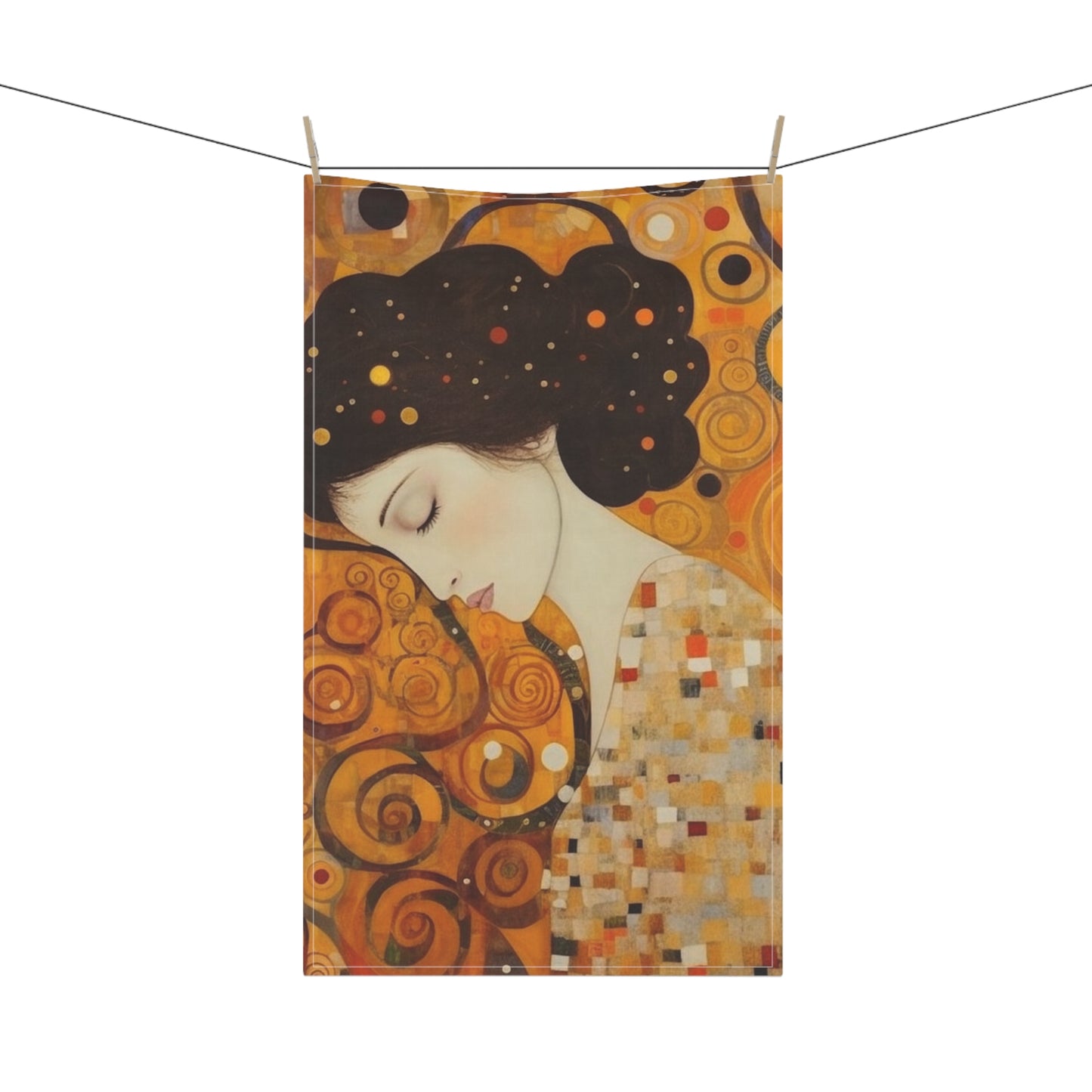 Gustav Klimt Inspired Kitchen Towel: A Tribute to the Iconic Art of the Vienna Secession