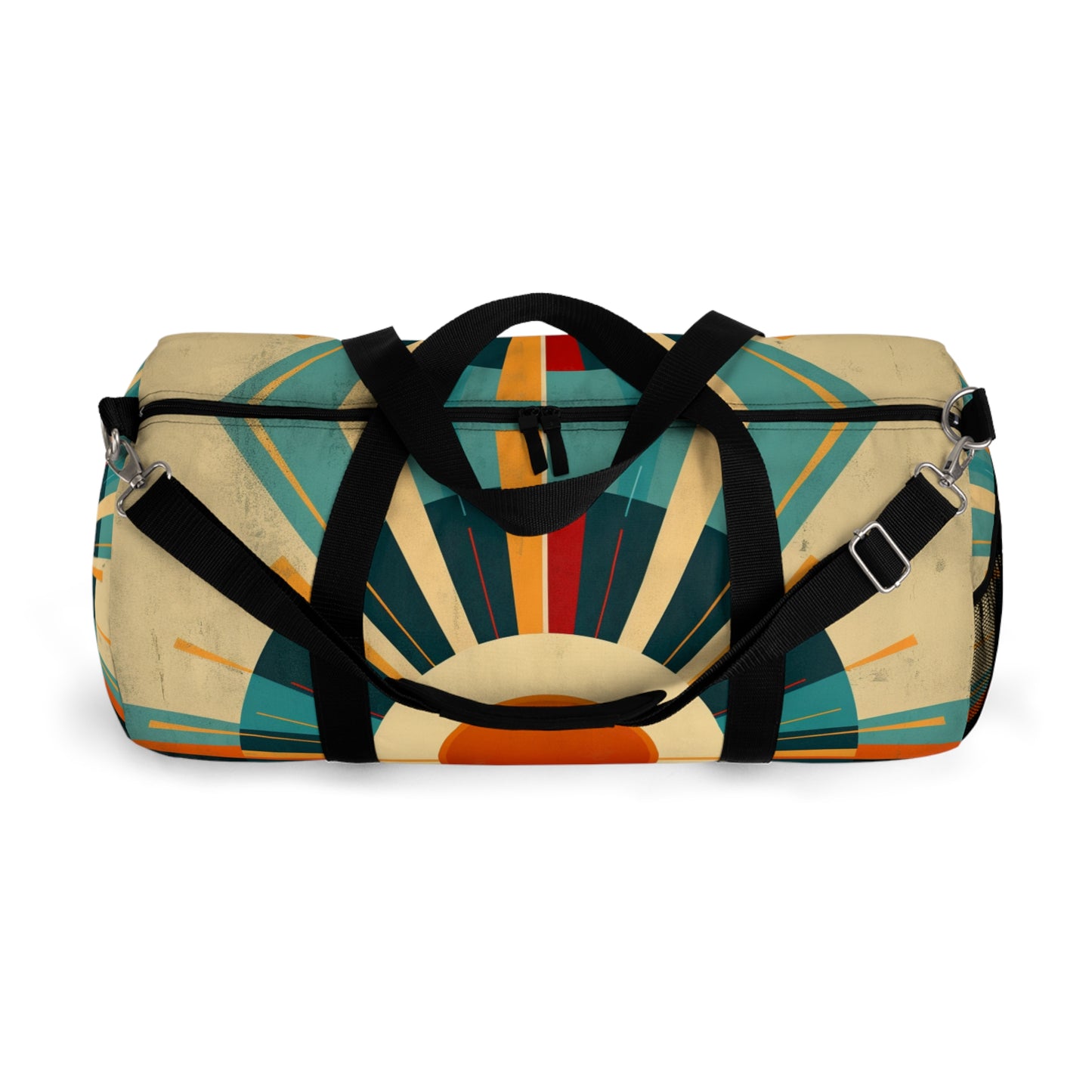 Minimalist Sunshine: Midcentury Modern Sun Duffel Bag