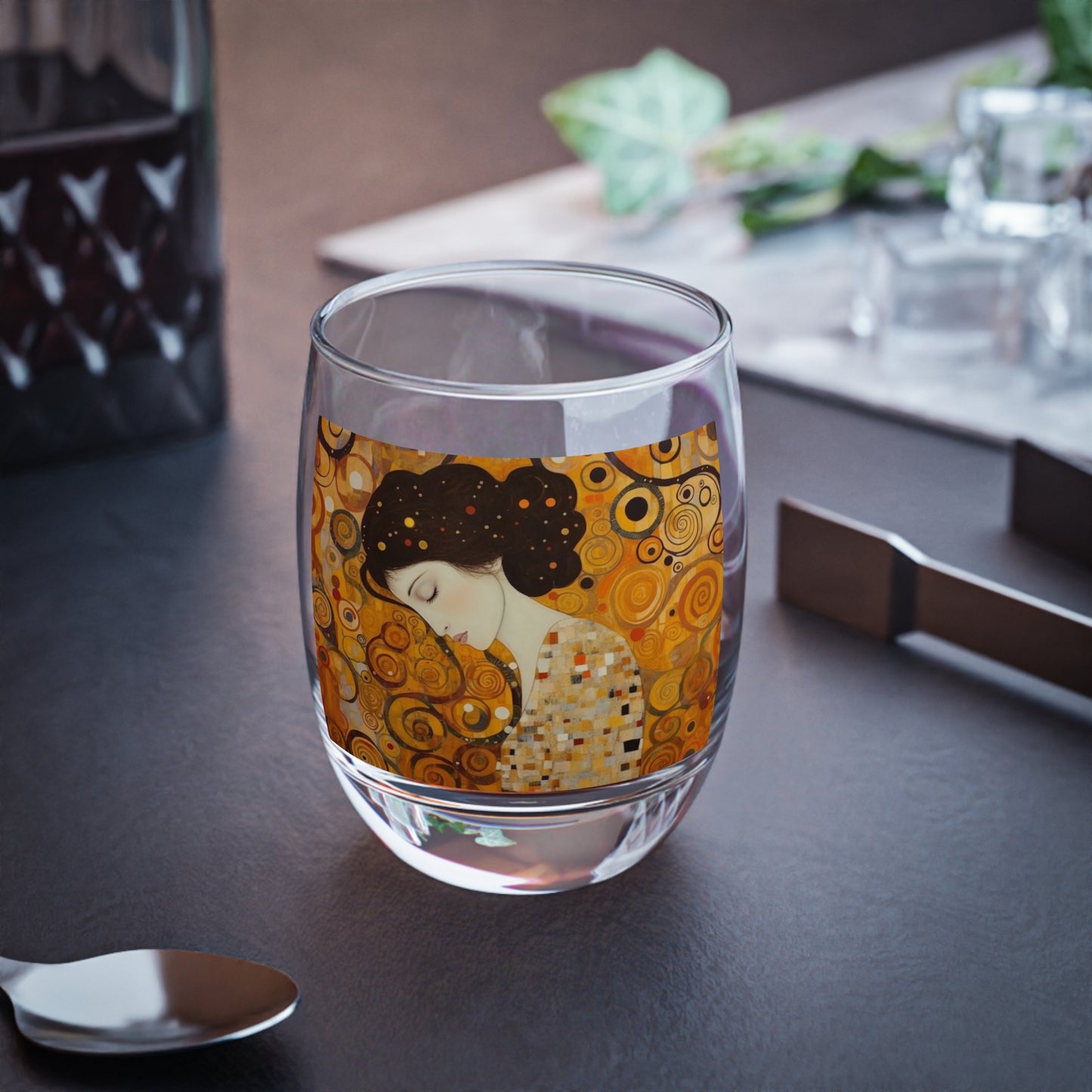 Gustav Klimt Inspired Whiskey Glass: A Tribute to the Iconic Art of the Vienna Secession