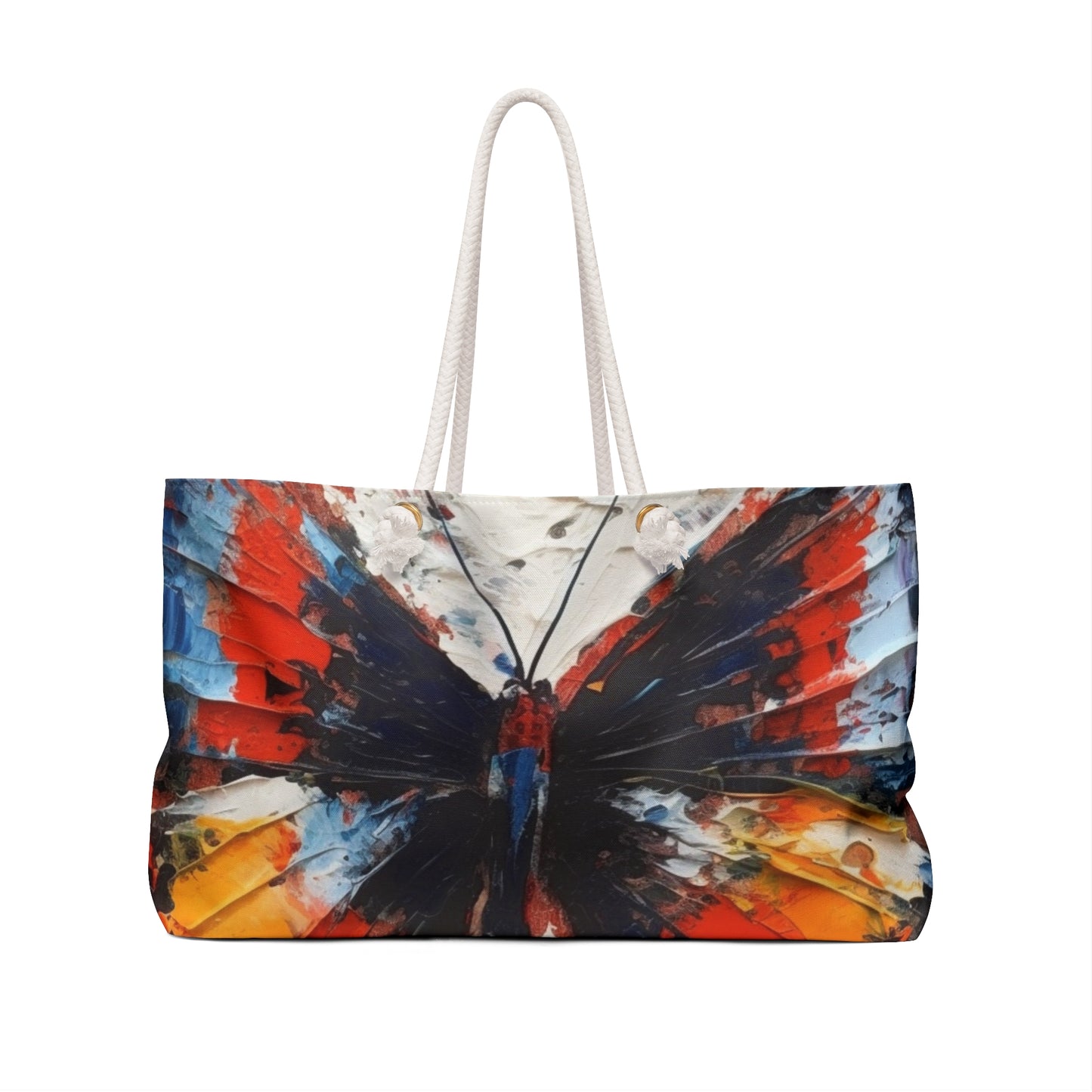 Weekender Bag with Bauhaus-Inspired Butterfly Drawing: A Harmonious Blend of Art and Functionality