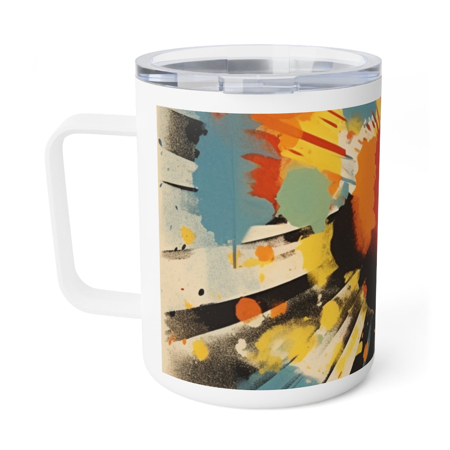 Silkscreen Sensations: Artistic Insulated Coffee Mug