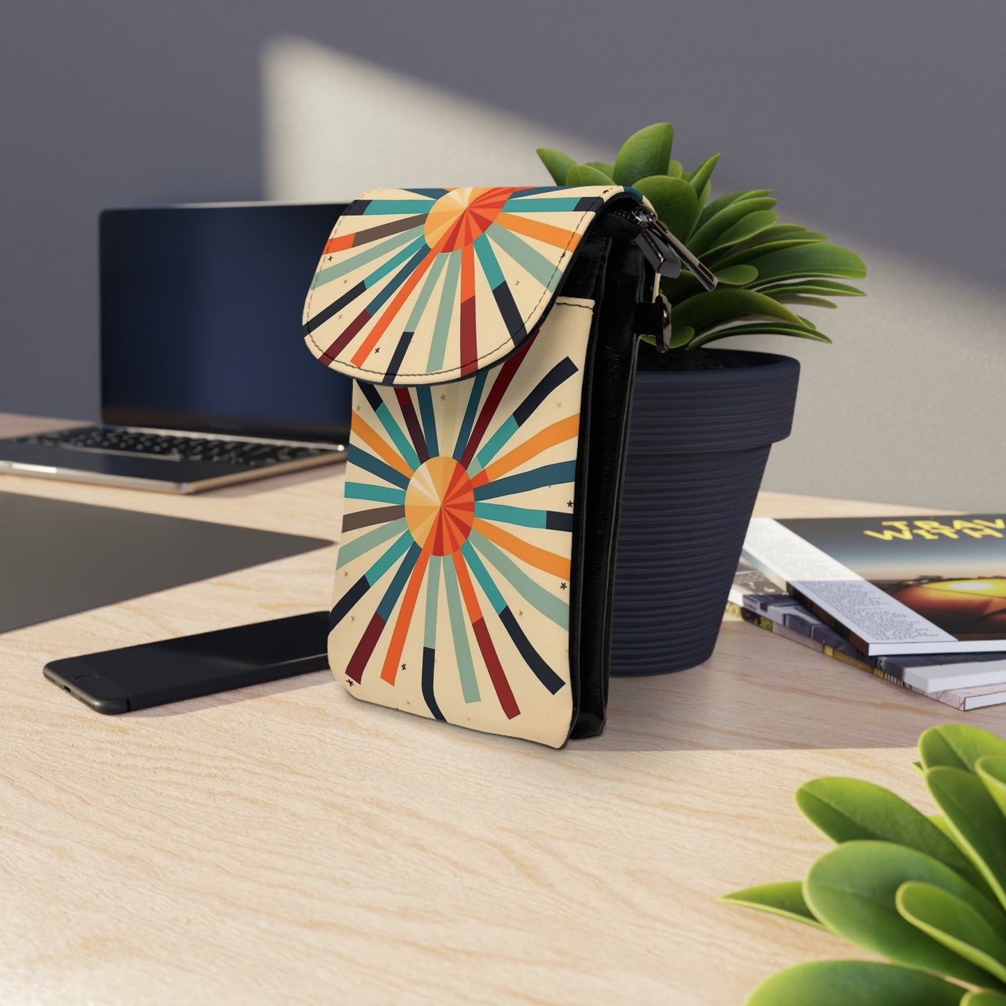 Vintage Fashion Revival: Starburst Candy Colored Cell Phone Wallet for Nostalgic Charm