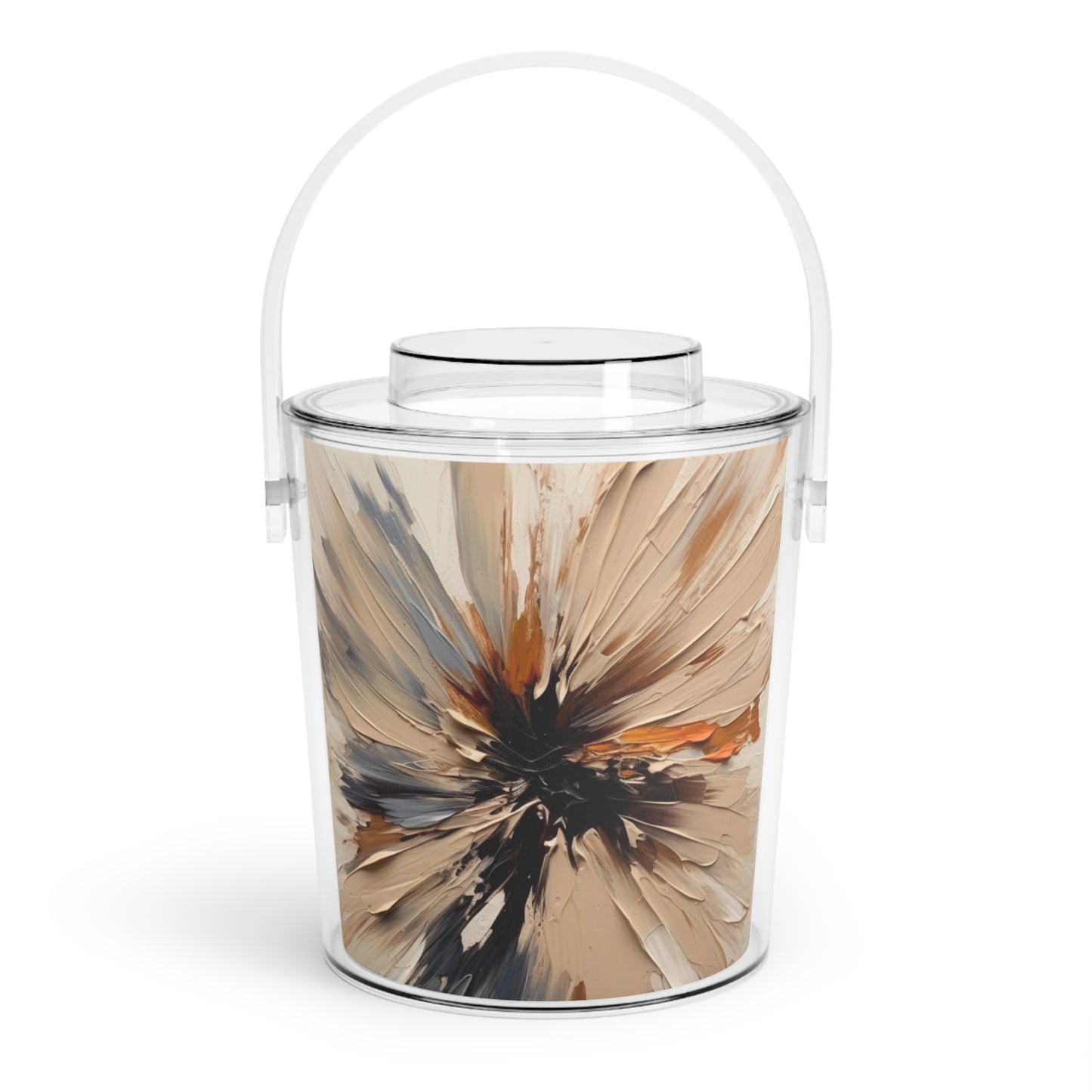 Tan Hua Ice Bucket with Tongs: A Floral Symphony