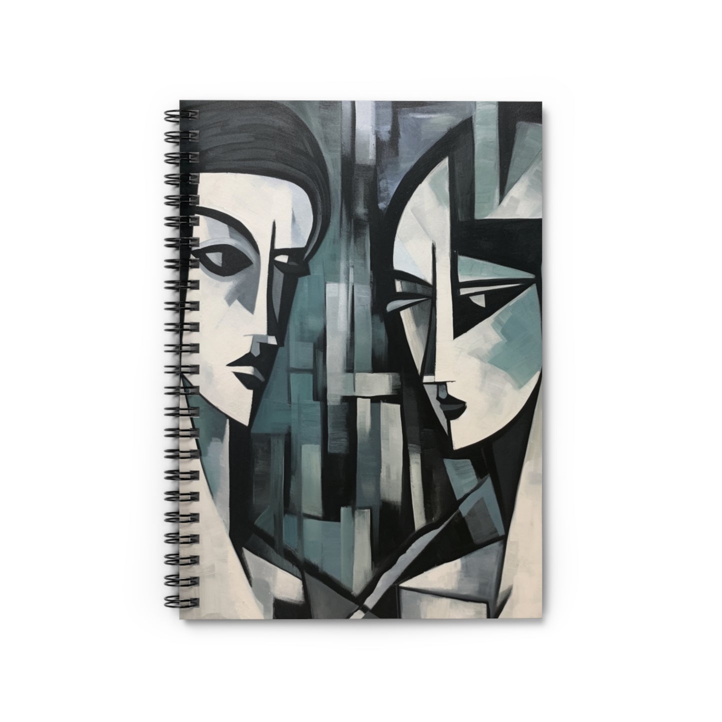 Cubist Woman Brush Strokes Spiral Notebook: Embrace the Abstract Fusion