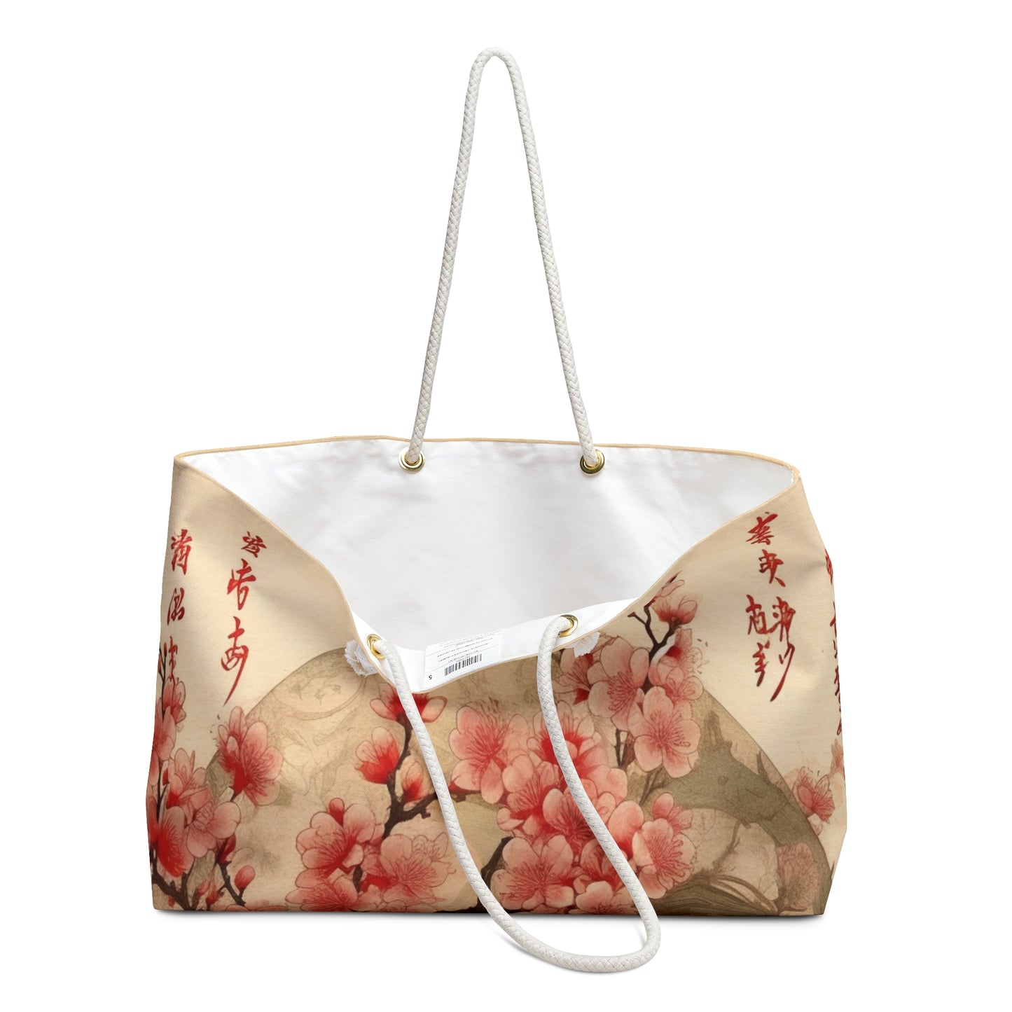 Whimsical Blossom Dreams: Weekender Bag with Delightful Flower Drawings and Cherry Blossoms