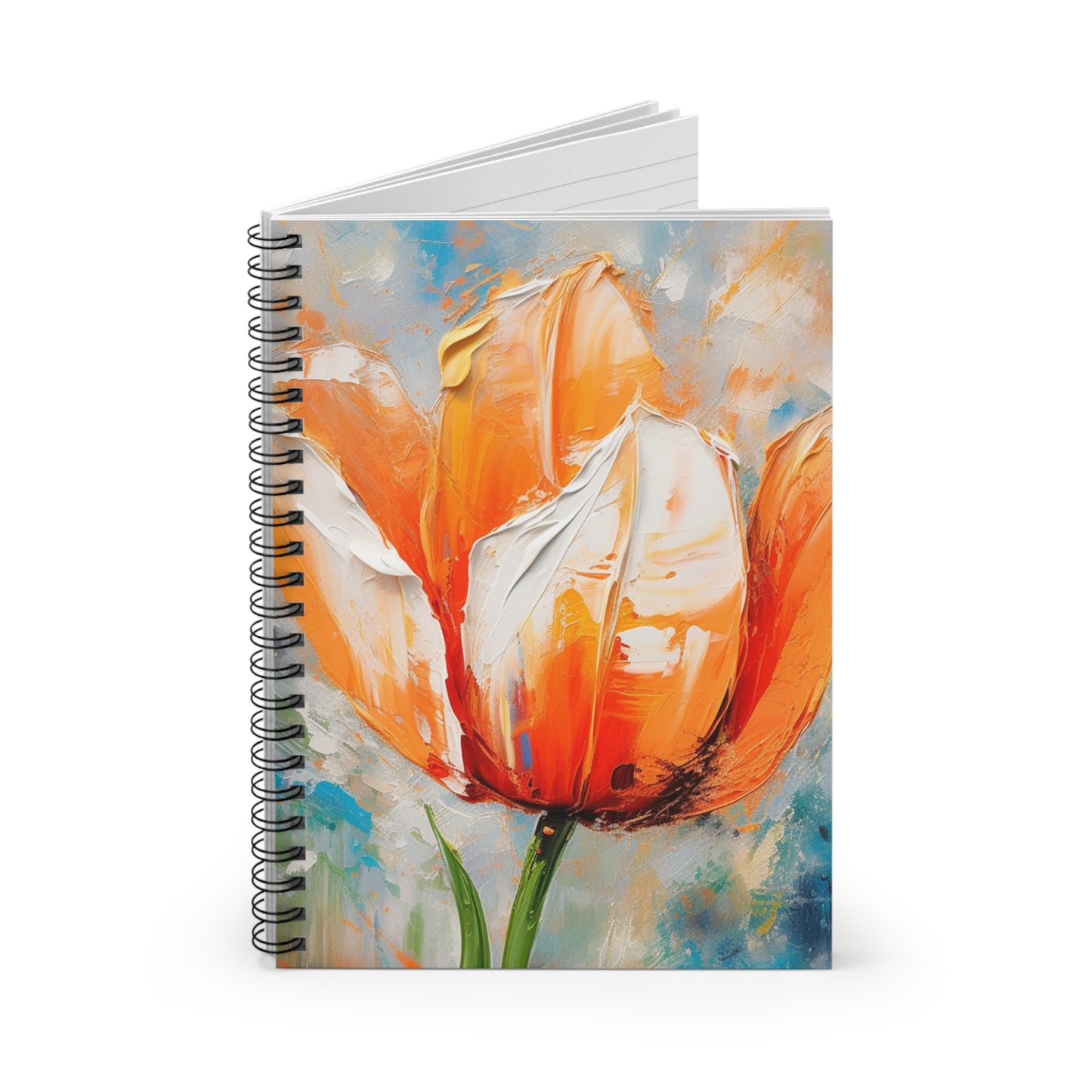 Spiral Notebook with Vibrant Orange Tulip: Embrace the Beauty of Nature
