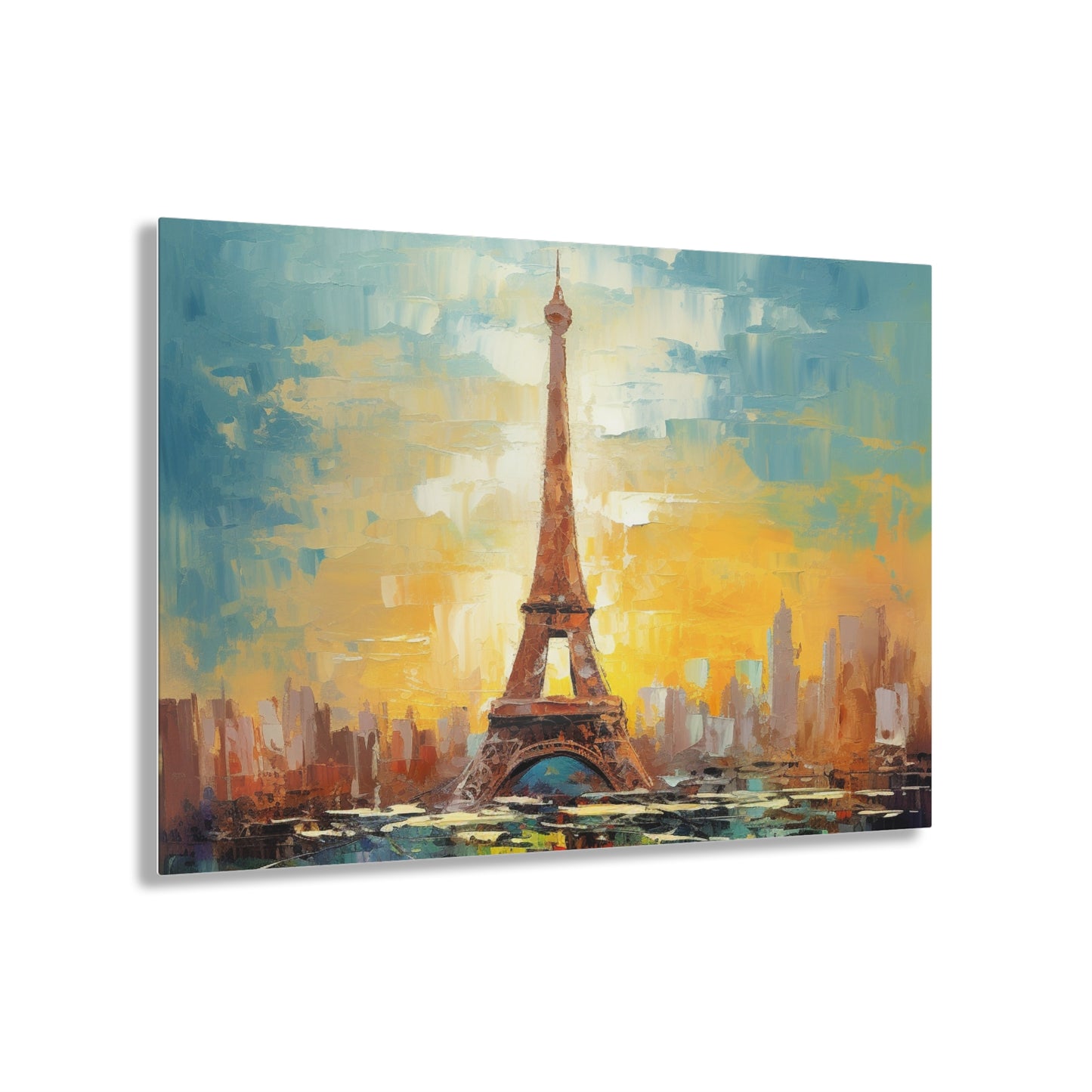 Abstract Paris Acrylic Prints: Exploring the City of Light with Brush Strokes