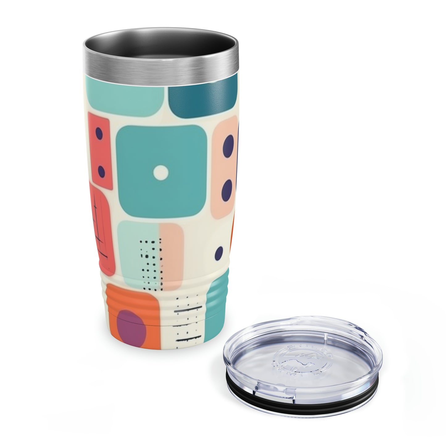 Retro Chic: Atomic Age-Inspired Ringneck Tumbler with Midcentury Modern Design and 1960s Fashion