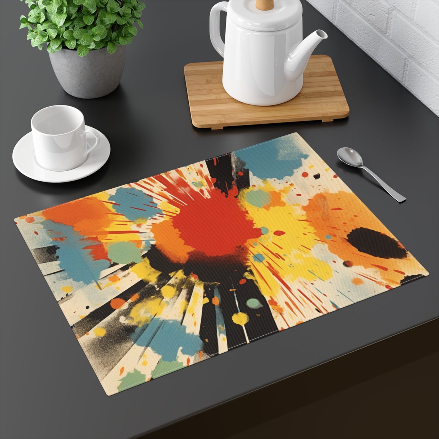 Colorful Geometry: Placemat with Abstract Artistry