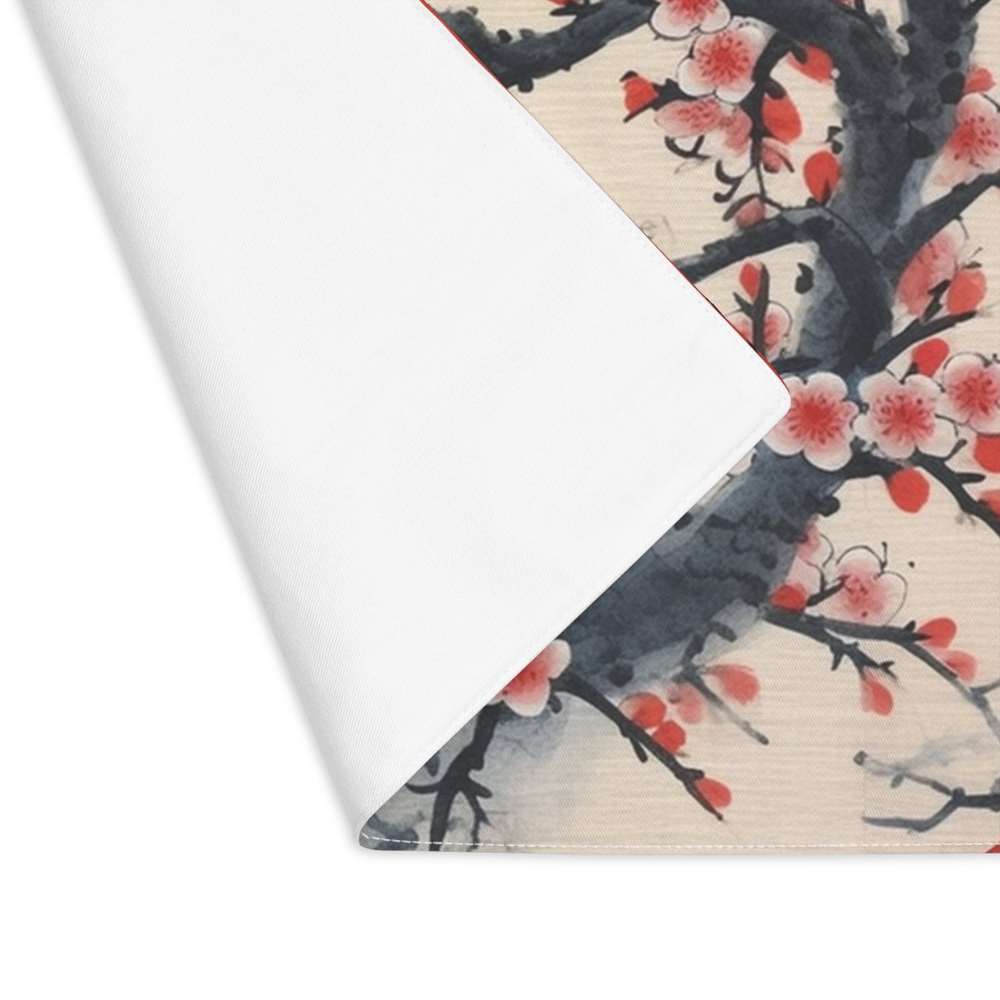 Enchanting Petal Symphony: Placemat Celebrating Cherry Blossom Tree Drawings
