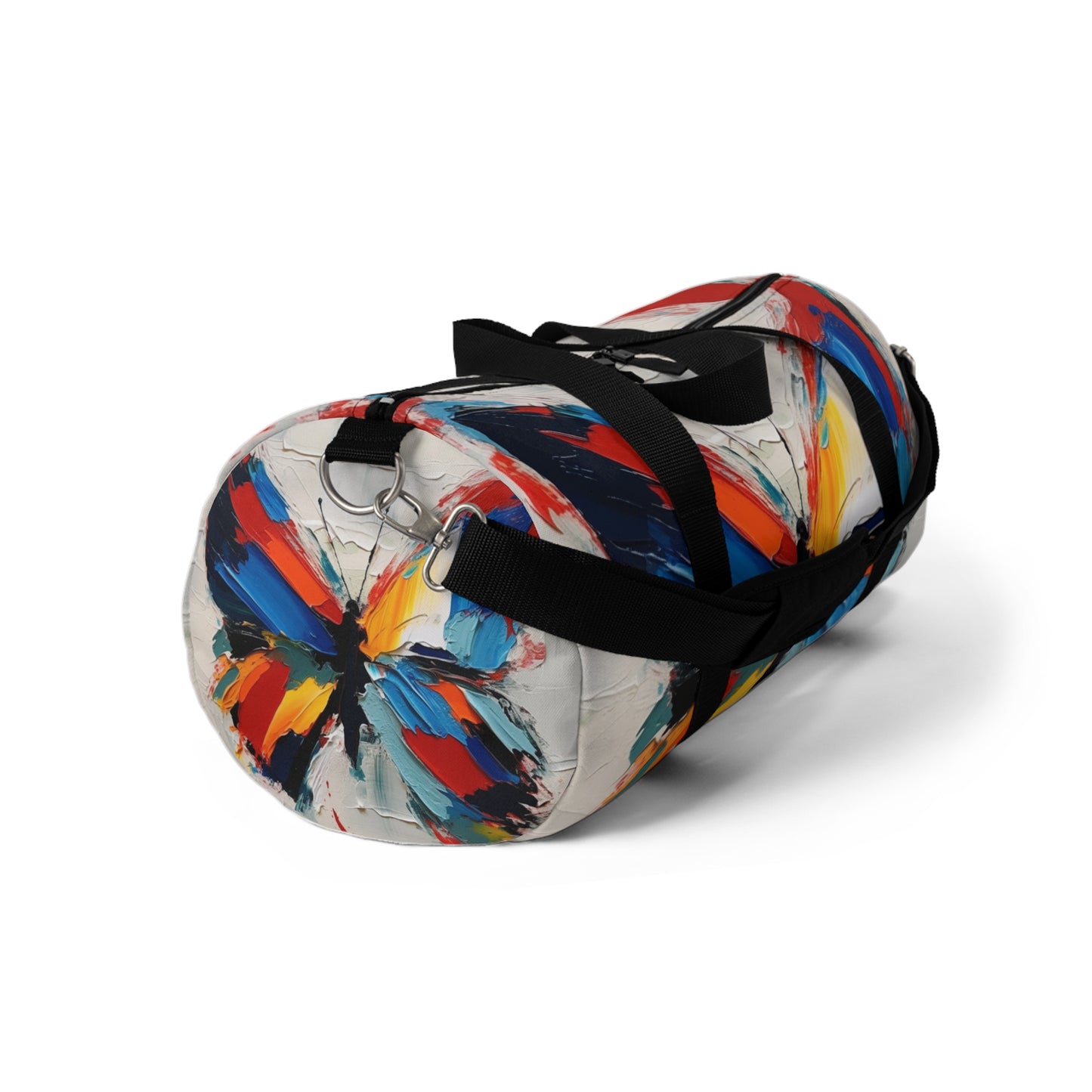 Abstract Duffel Bag for Art Lovers: Butterfly-Inspired Delight