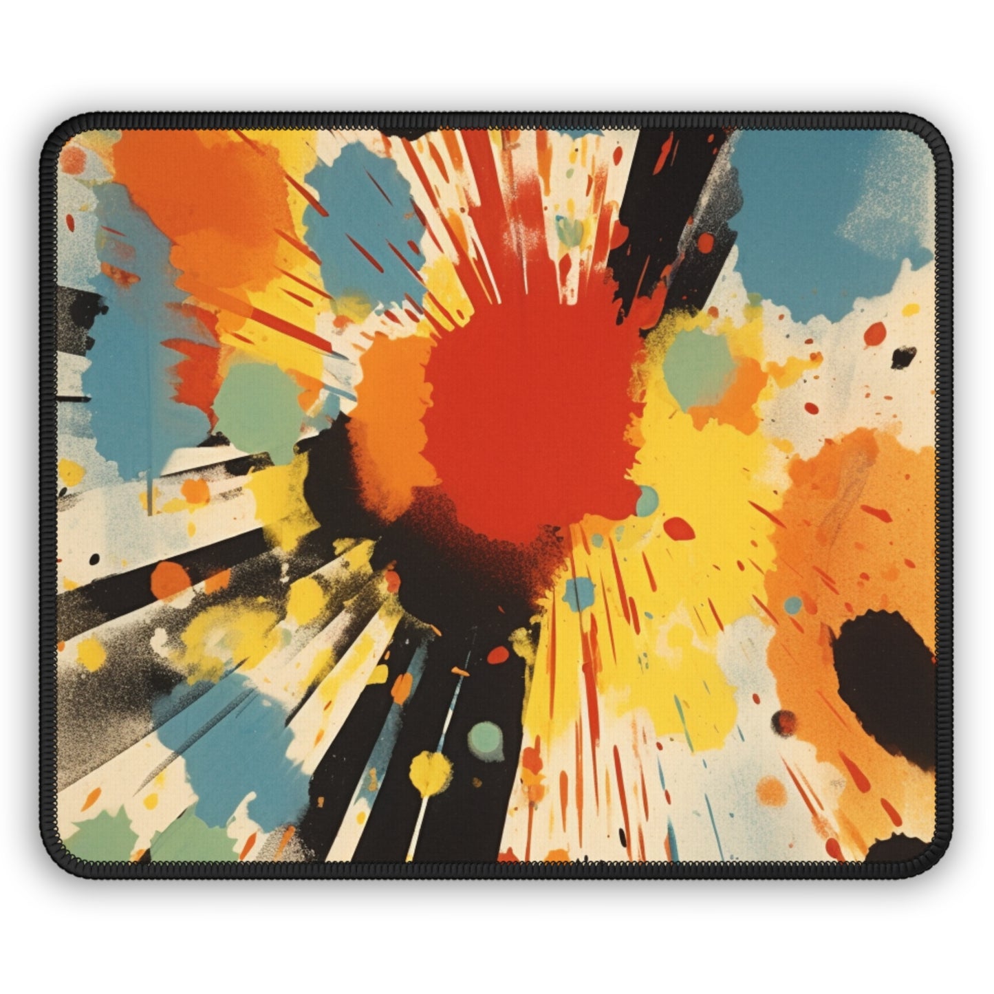 Visually Striking: Silkscreen Printed Gaming Mouse Pad with Color Patches in Shapes
