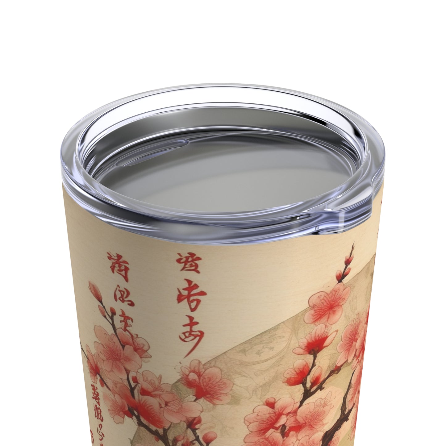 Whimsical Blossom Dreams: Tumbler with Delightful Flower Drawings and Cherry Blossoms
