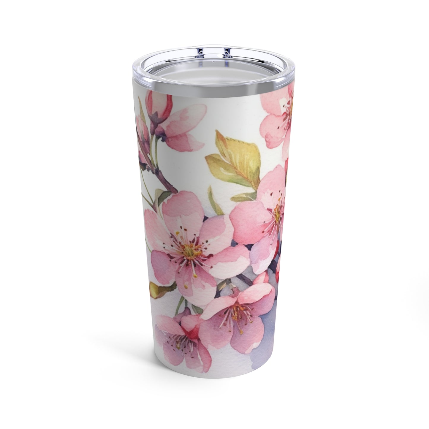 Cherry Blossom Delight: Floral Watercolor Tumbler