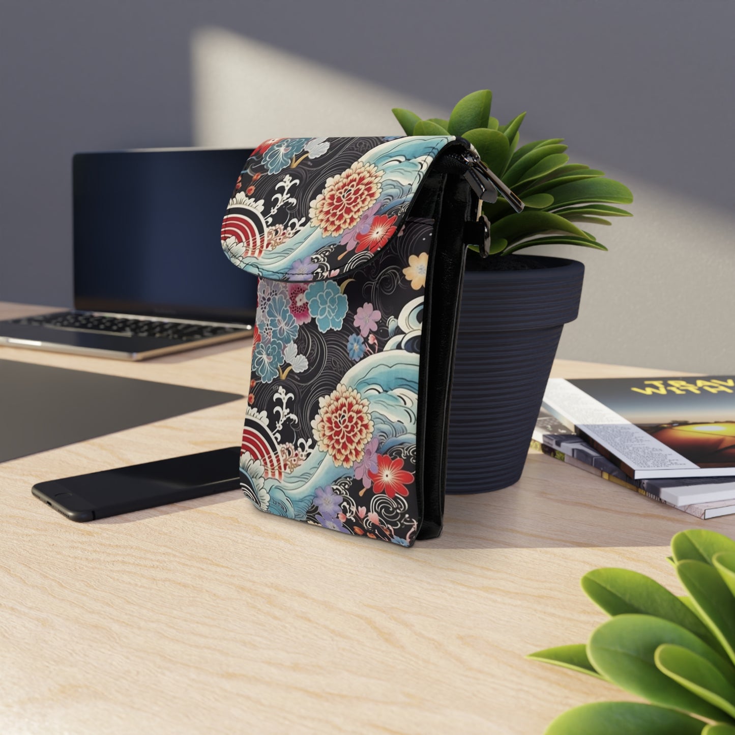 Authentic Japanese Kimono Small Cell Phone Wallet: Embrace Tradition
