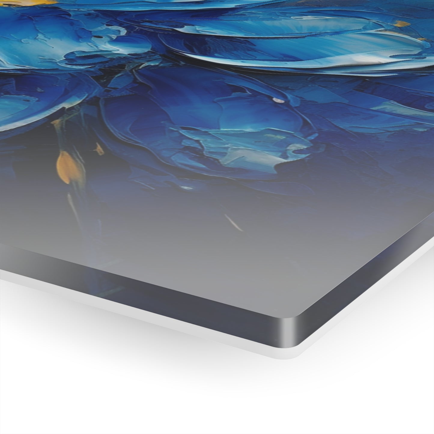 Abstract Wallpaper Acrylic Prints: Immersive Floral Beauty with Blue Orchid Motif