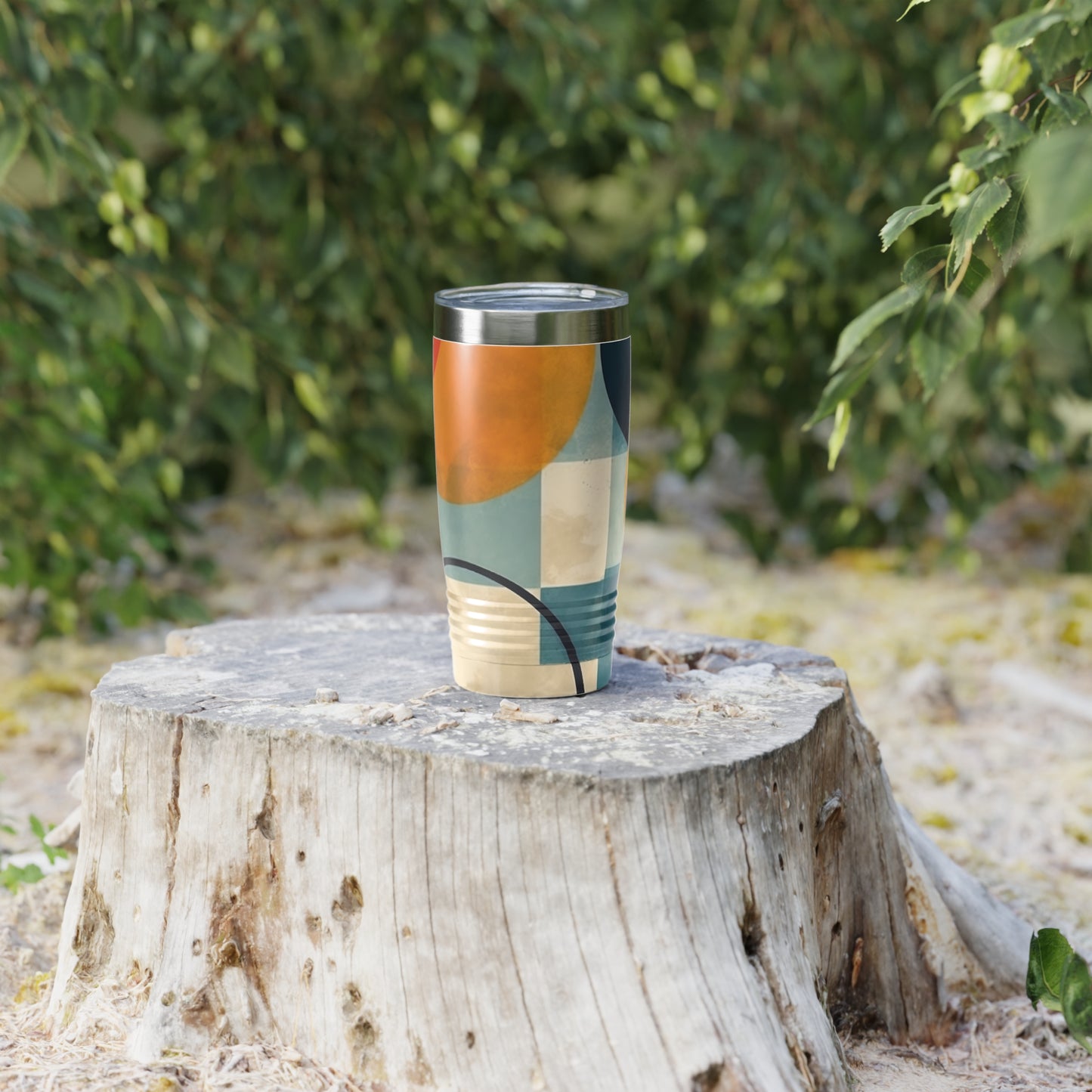 Abstract Art Geometric Simplicity: Geometric Abstract Art Ringneck Tumbler