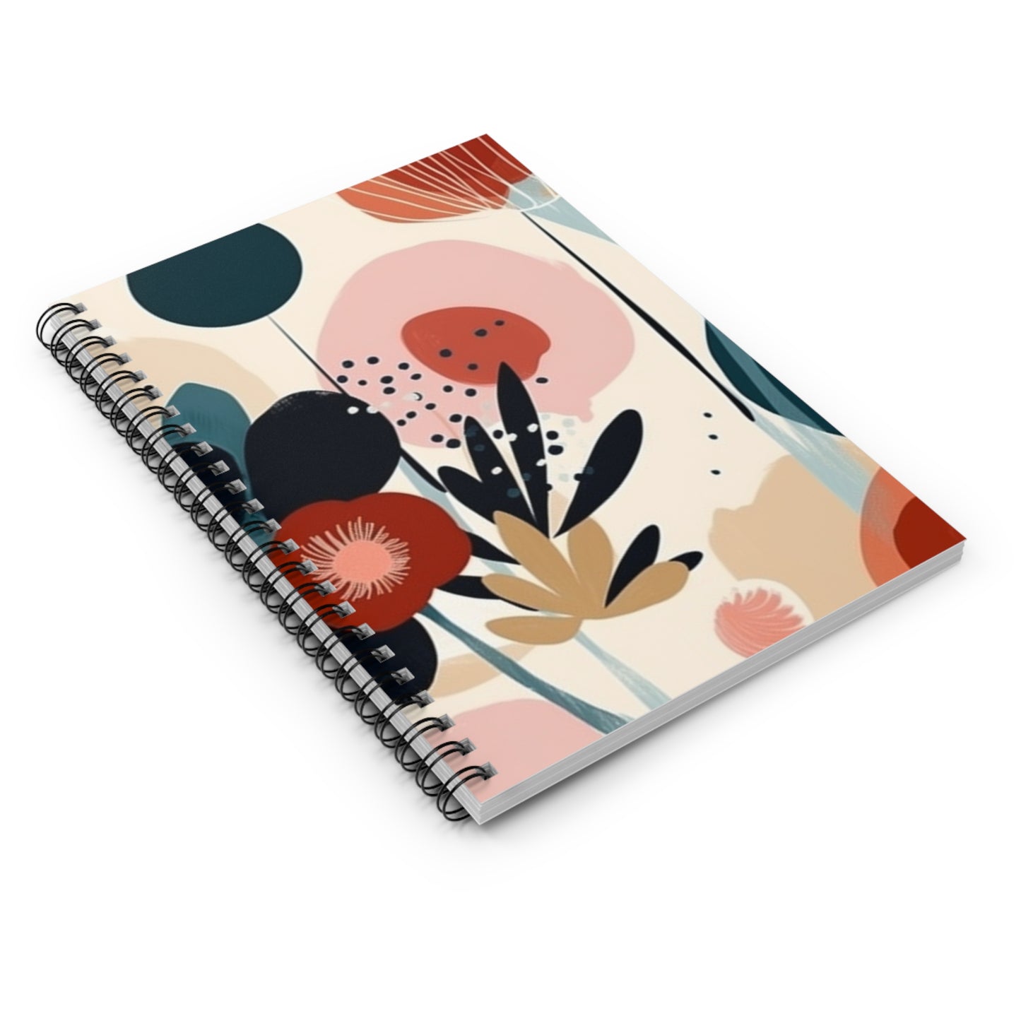 Atomic Elegance: Midcentury Modern Spiral Notebook with a Twist of Vintage Fashion