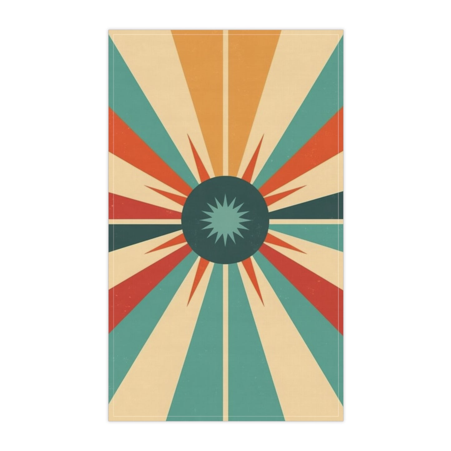 Vintage Fashion Inspiration: Starburst Kitchen Towel with 1950s and 1960s Flair