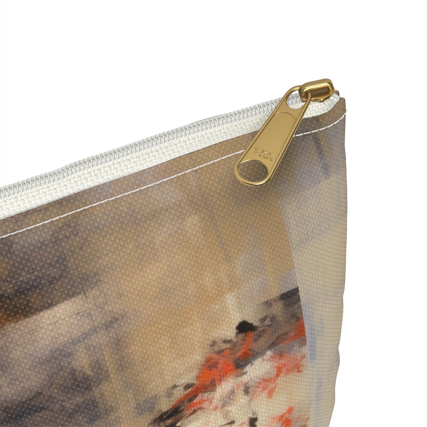 Japanese-Inspired Abstract Oil Painting Accessory Pouch: Celebrating Geisha Beauty