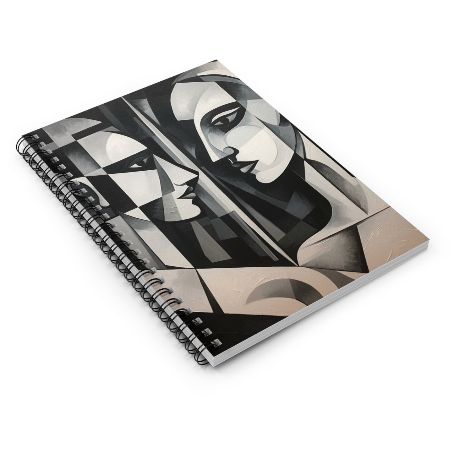 Cubist Fusion Abstract Spiral Notebook: Where Creativity and Refreshment Converge