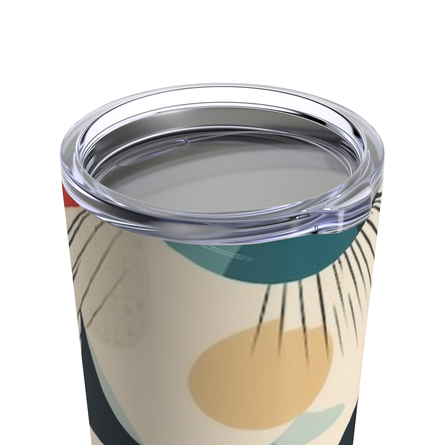 Abstract Elegance: Midcentury Modern Tumbler with Modern Abstract Art and Vintage Fashion