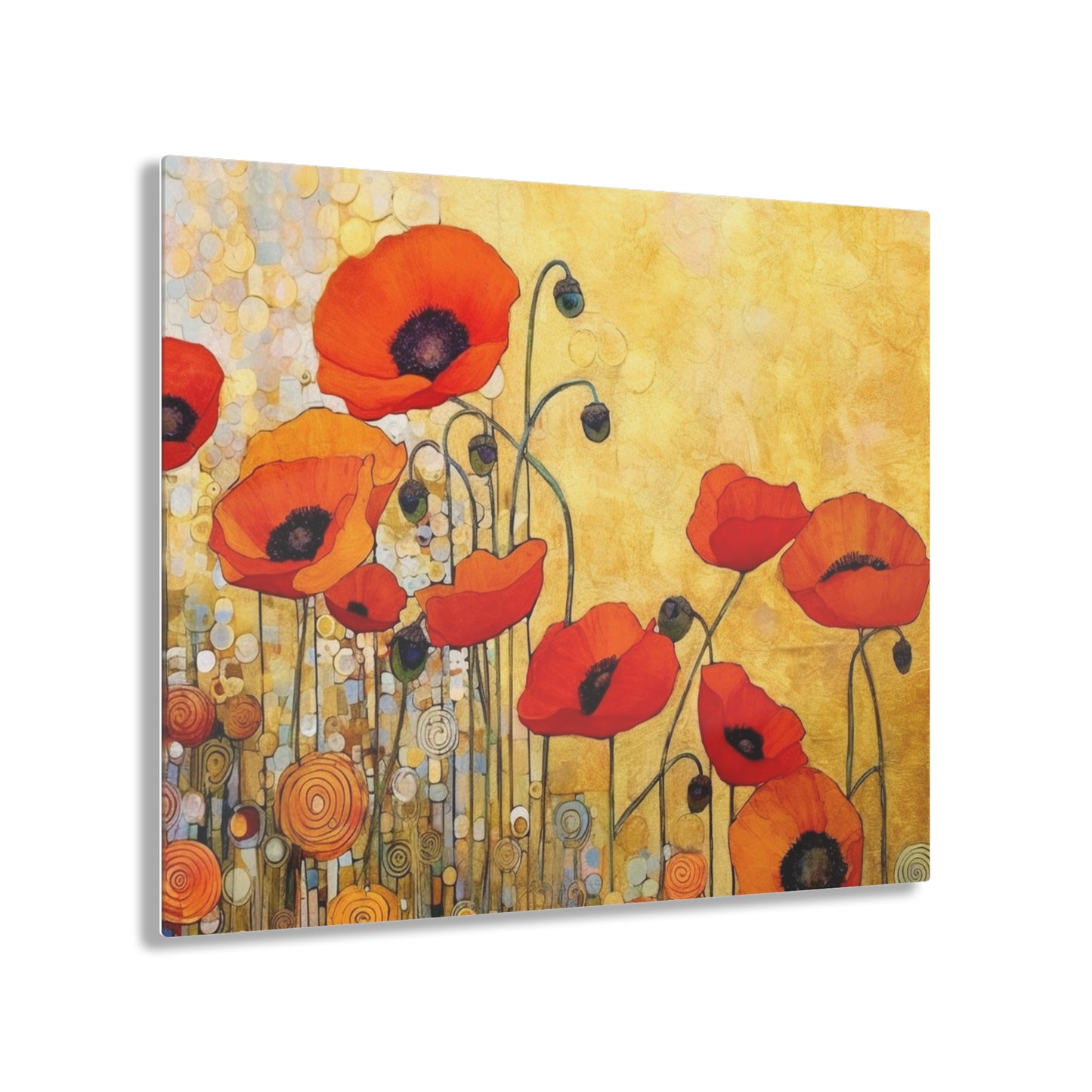 Acrylic Prints Adorned with Gustav Klimt's Poppies