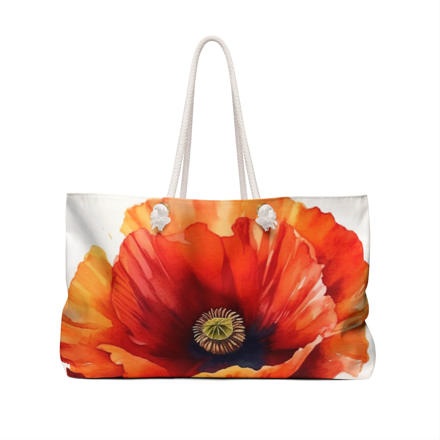 Stunning Poppy Flower Watercolor Weekender Bag: A Blossoming Experience