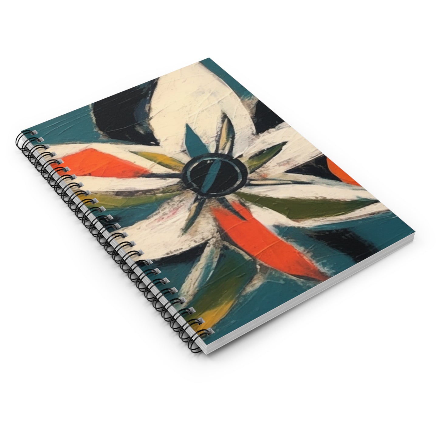 Midcentury Garden: Flower Drawings on a Vintage-Inspired Spiral Notebook for Vintage Fashion Enthusiasts