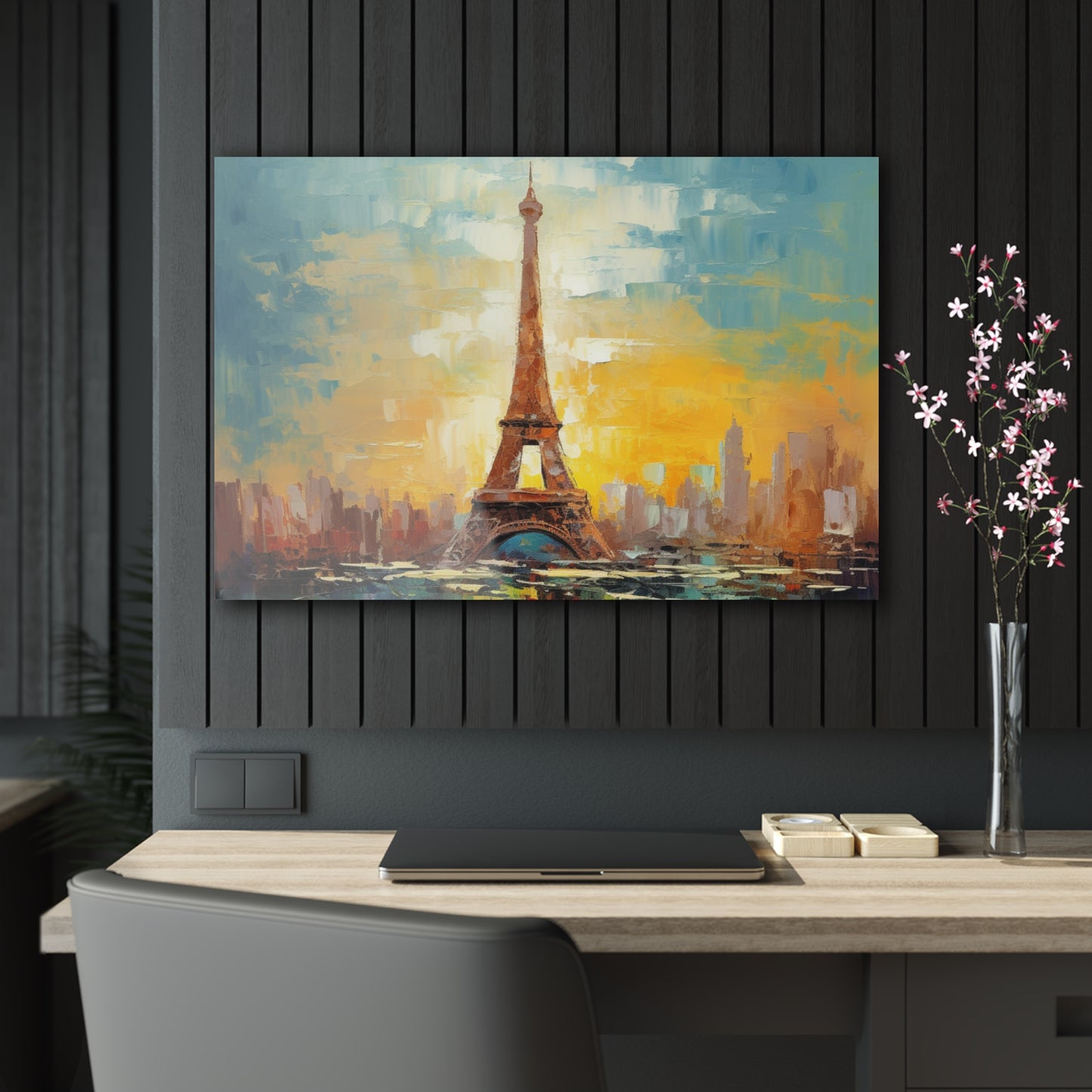 Abstract Paris Acrylic Prints: Exploring the City of Light with Brush Strokes