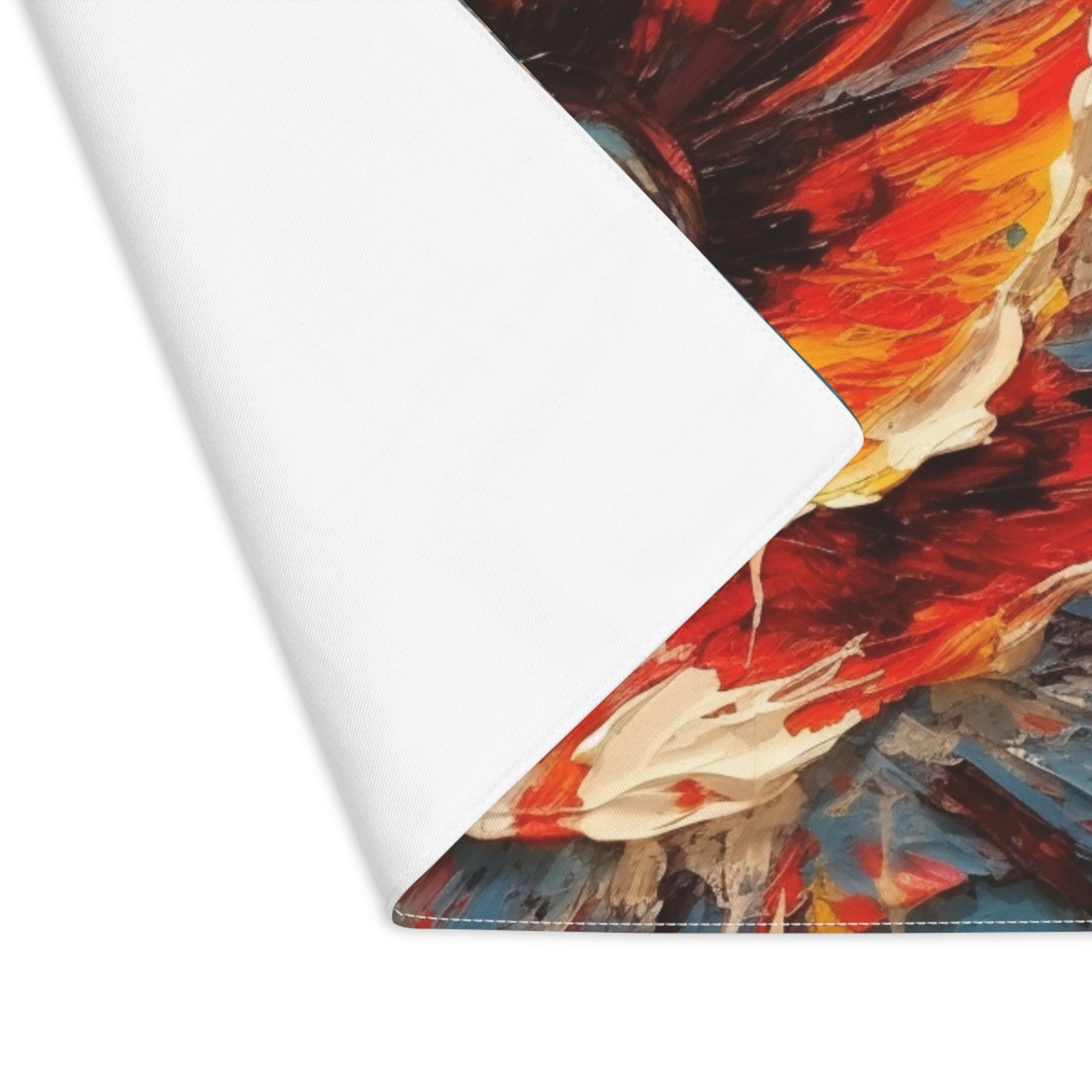Poppy Symphony: Placemat with Abstract Floral Artwork