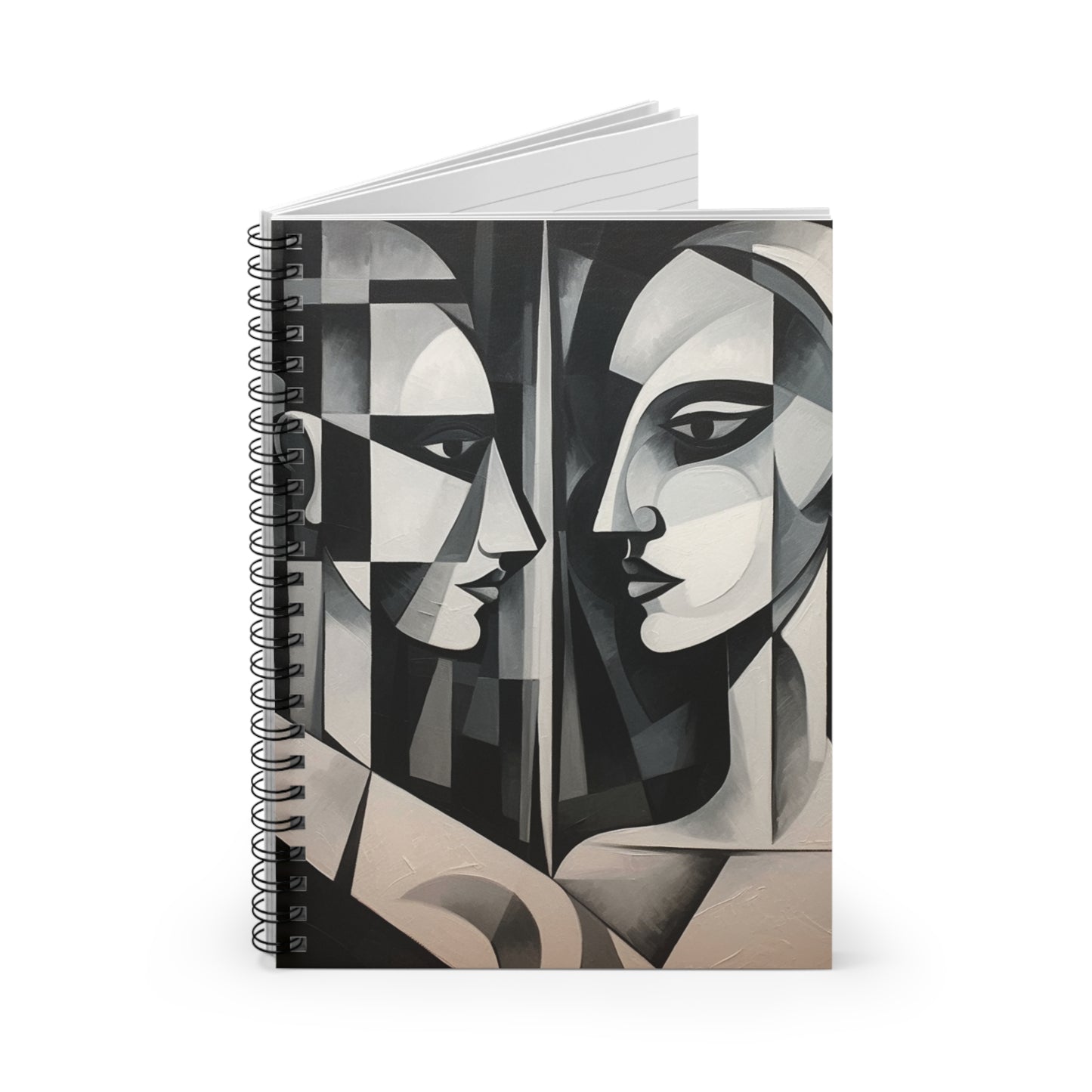 Cubist Fusion Abstract Spiral Notebook: Where Creativity and Refreshment Converge
