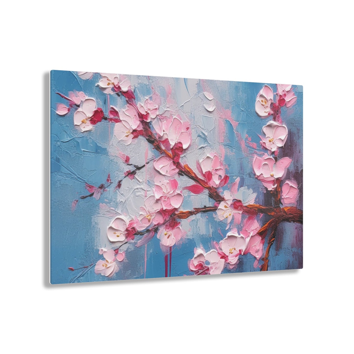 Acrylic Prints with Abstract Cherry Blossom Drawing: Embrace the Serenity