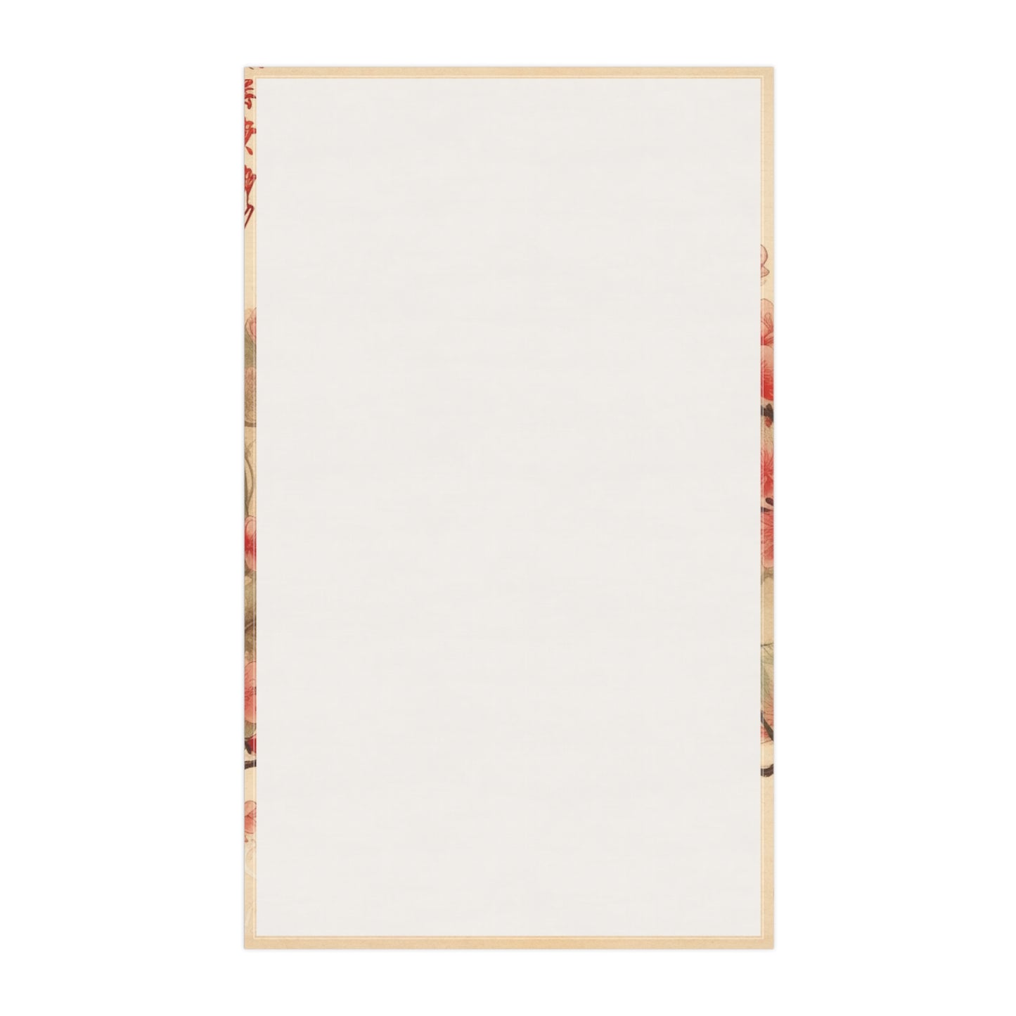 Whimsical Blossom Dreams: Kitchen Towel with Delightful Flower Drawings and Cherry Blossoms