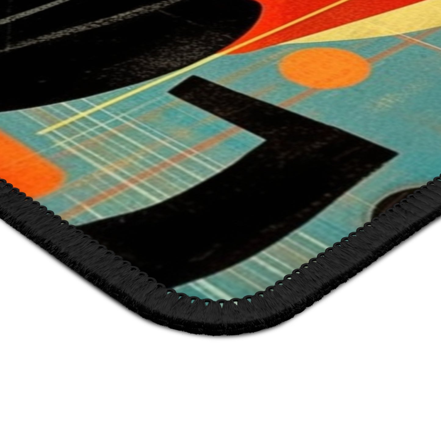 Abstract Cat Expressions: Modern Art-Inspired Midcentury Modern Gaming Mouse Pad with Timeless Atomic Age Design