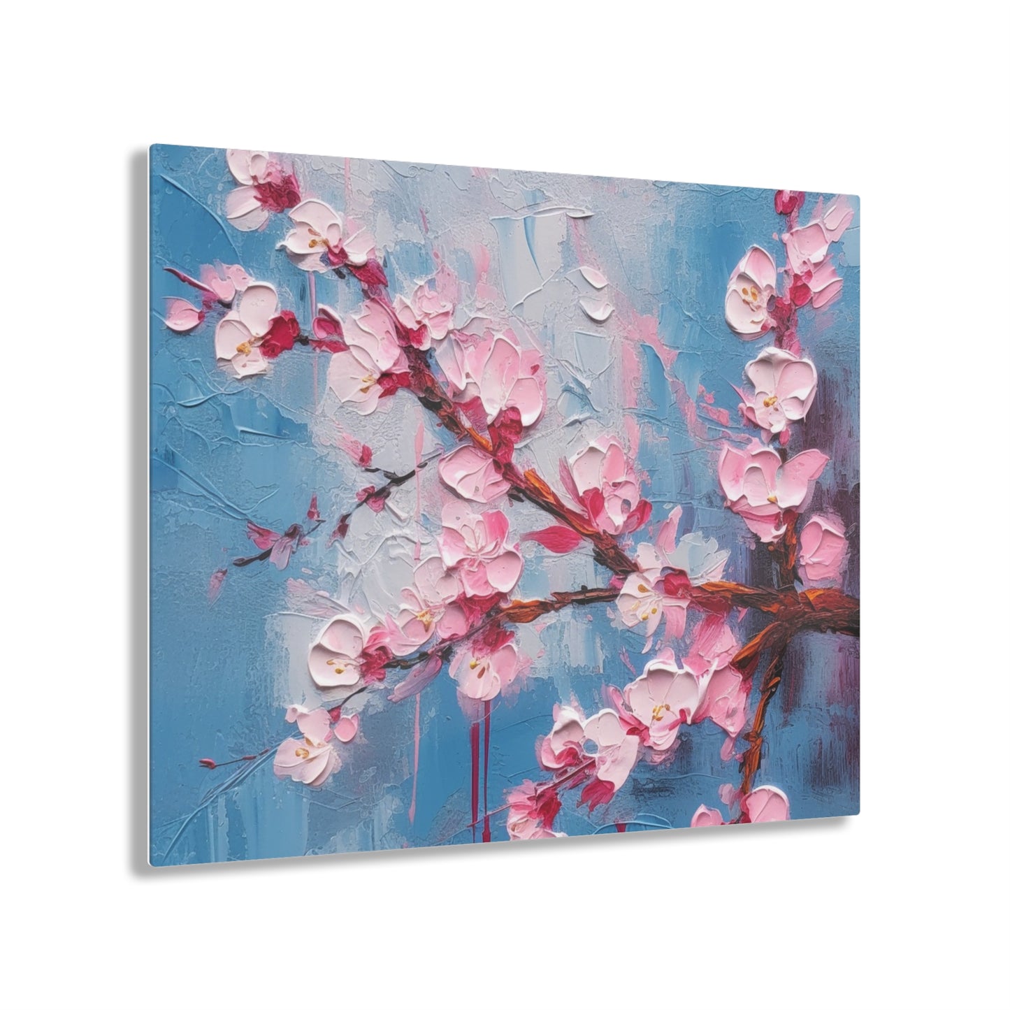 Acrylic Prints with Abstract Cherry Blossom Drawing: Embrace the Serenity