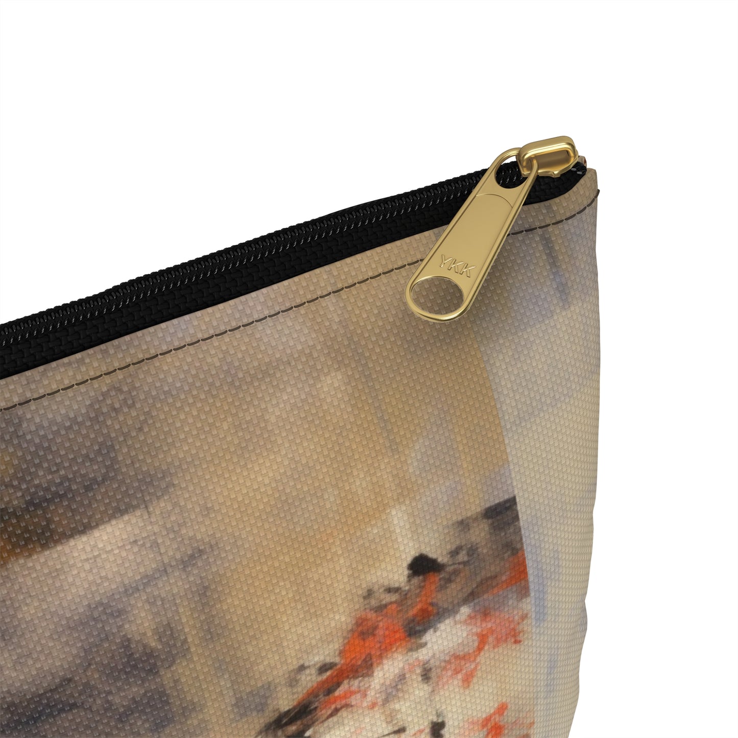 Japanese-Inspired Abstract Oil Painting Accessory Pouch: Celebrating Geisha Beauty